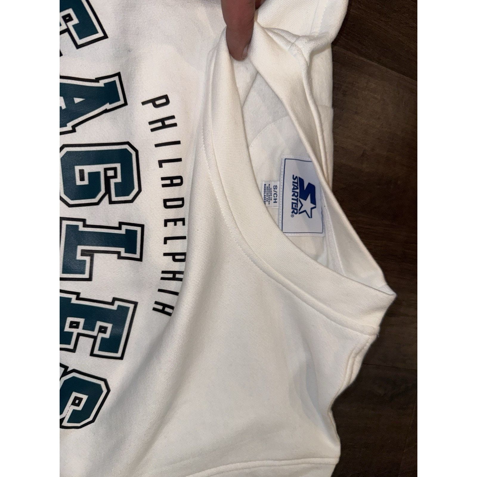 Starter Starter White Philadelphia Eagles Logo Pullover Sweatshirt Size US S / EU 44-46 / 1 - 5 Thumbnail