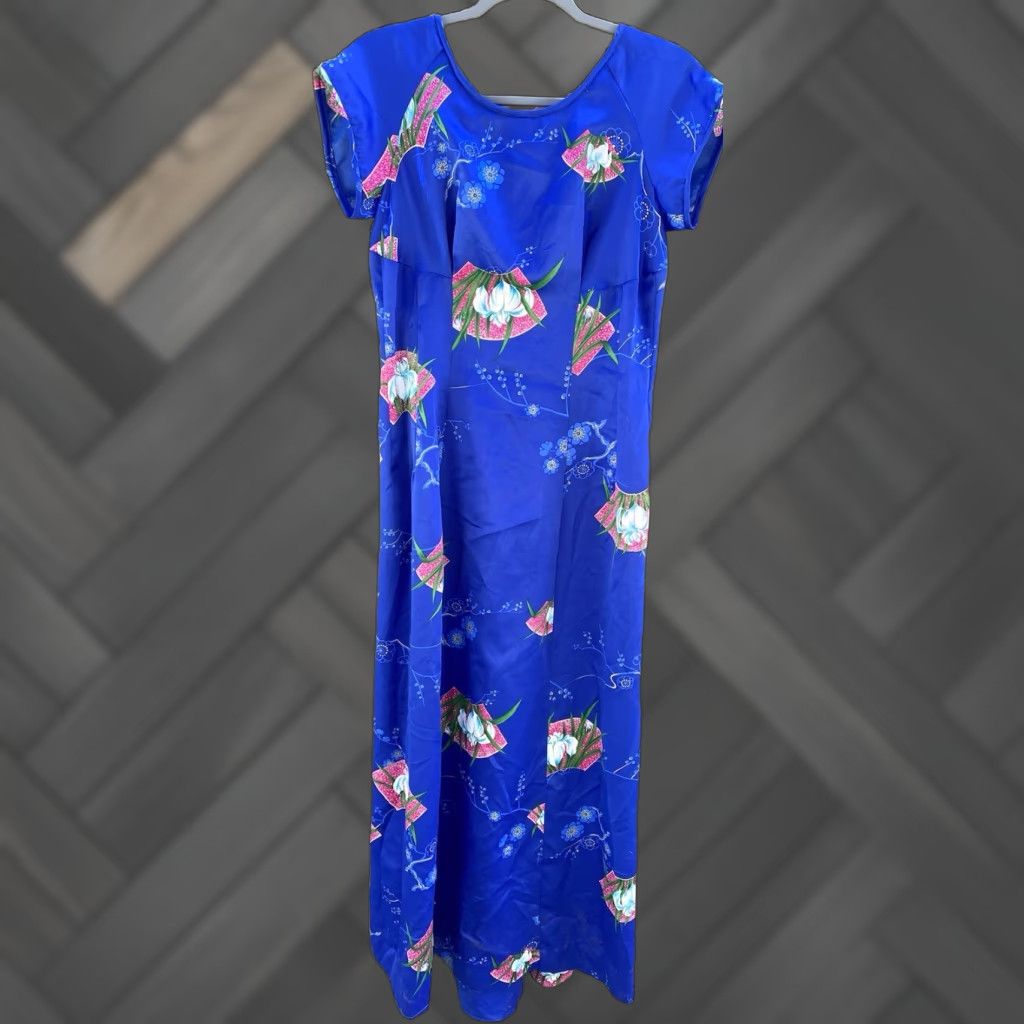 Vintage Paradise Hawaii Made In Honolulu Vintage Hawaiian Dress Tiki Aloha Maxi Size 12 Blue 12 Paradise Hawaii Vintage Hawaii Dress Maxi Size 12 Blue Womens Size XL / US 12-14 / IT 48-50 - 1 Thumbnail