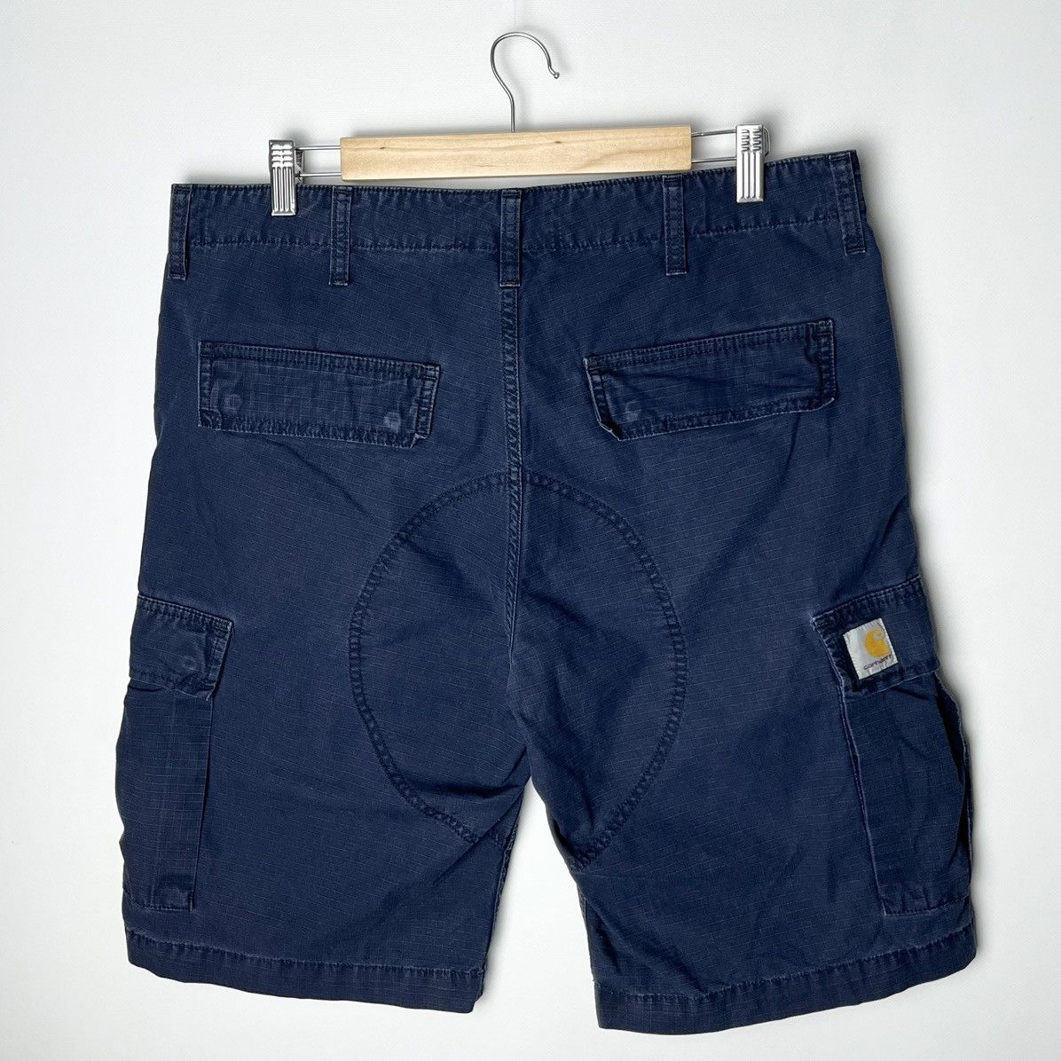 Carhartt Vintage Carhartt Regular Dark Blue Cargo Shorts Size US 33 - 1 Thumbnail