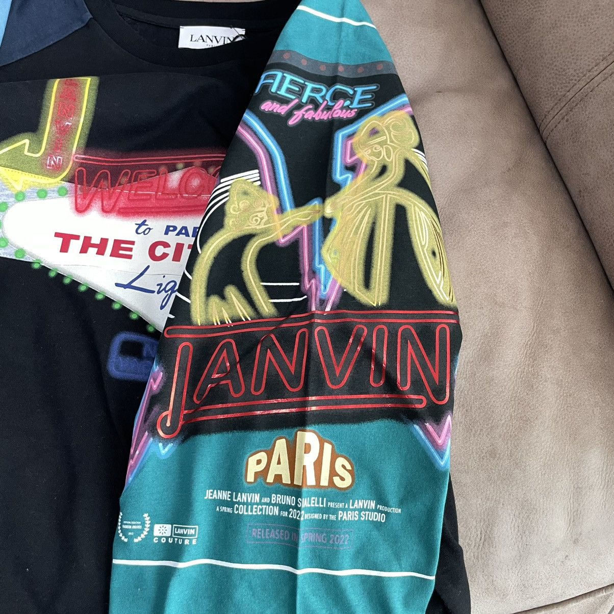 Lanvin LANVIN Logo Long Sleeve T-Shirt Black XL Size US XL / EU 56 / 4 - 3 Thumbnail
