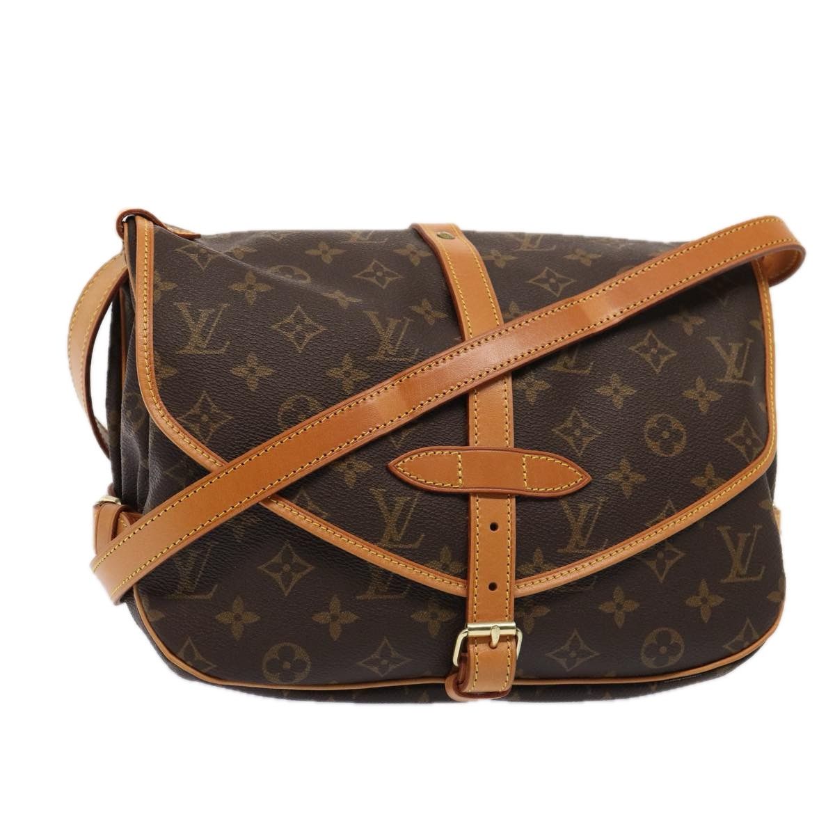 Louis Vuitton Saumur Brown Canvas Shoulder Bag (Pre-Owned) Size ONE SIZE - 1 Thumbnail