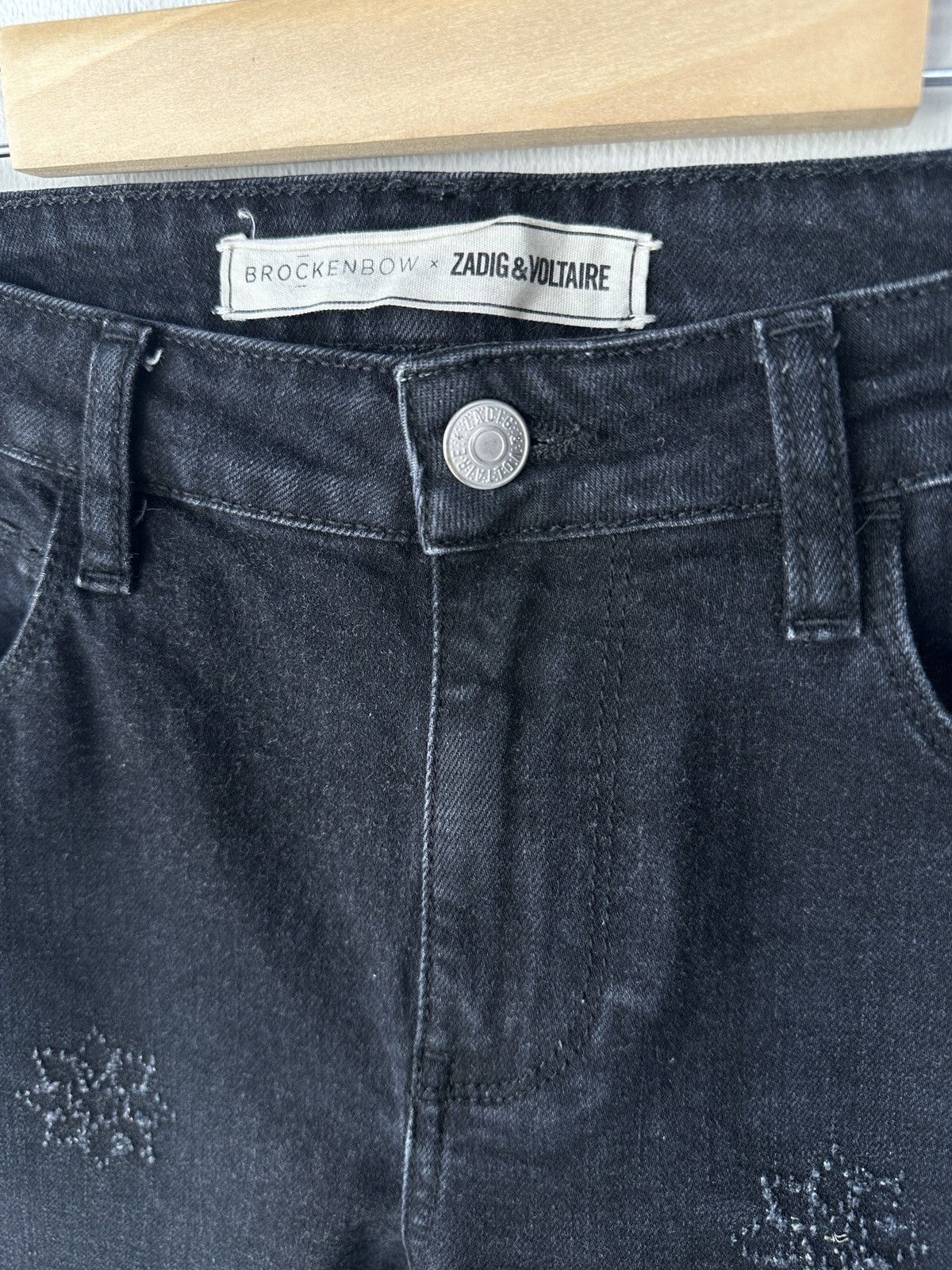 Zadig & Voltaire BROCKENBOW x ZADIG & VOLTAIRE Ritz Crystal Star Jeans Pants Size 26" / US 2 / IT 38 - 5 Thumbnail
