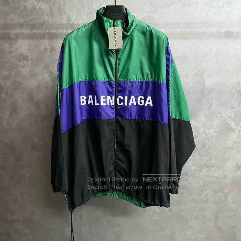 Balenciaga Balenciaga Green Color Block Sports Jacket Size US S / EU 44-46 / 1 - 1 Thumbnail