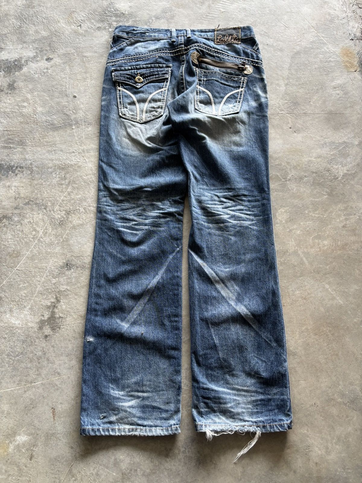 If Six Was Nine y2k lolita washed fade japanese punk dope backpocket Size US 33 - 13 Thumbnail