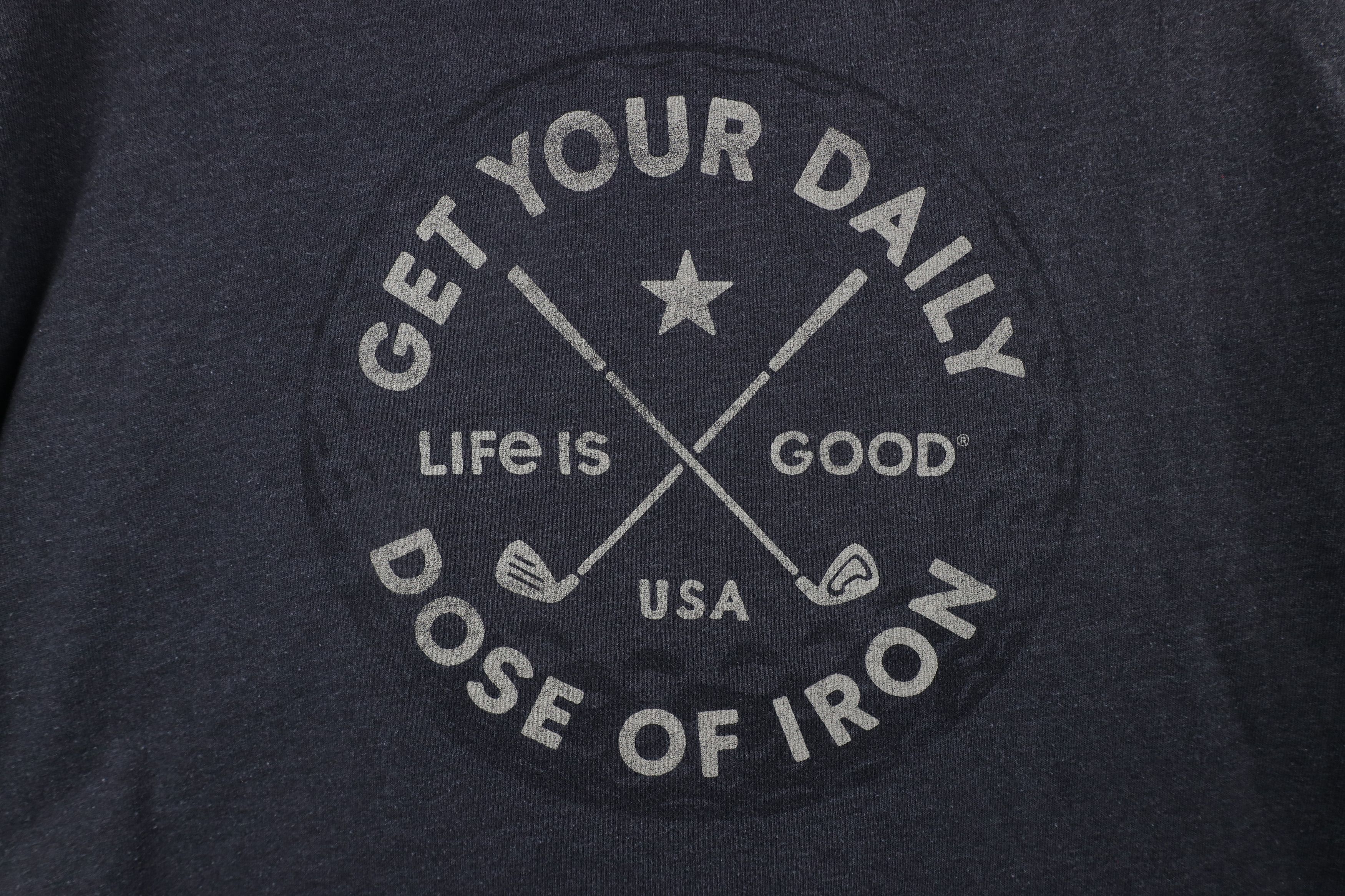 Life is Good × Vintage Life Is Good Out Dose of Iron Golf Crusher T-Shirt Gray Size US XL / EU 56 / 4 - 4 Thumbnail