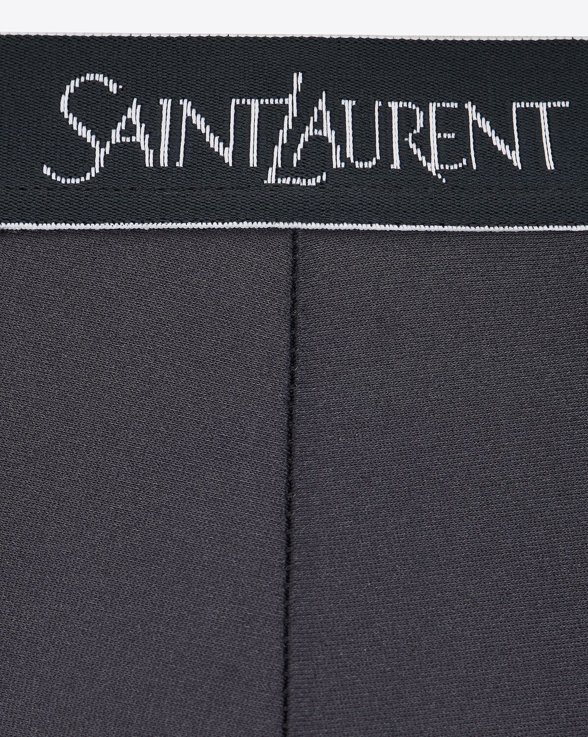 Saint Laurent Paris Black Tights Leggings - Shiny Jersey, Logo Waistband Size 30" / US 8 / IT 44 - 3 Thumbnail