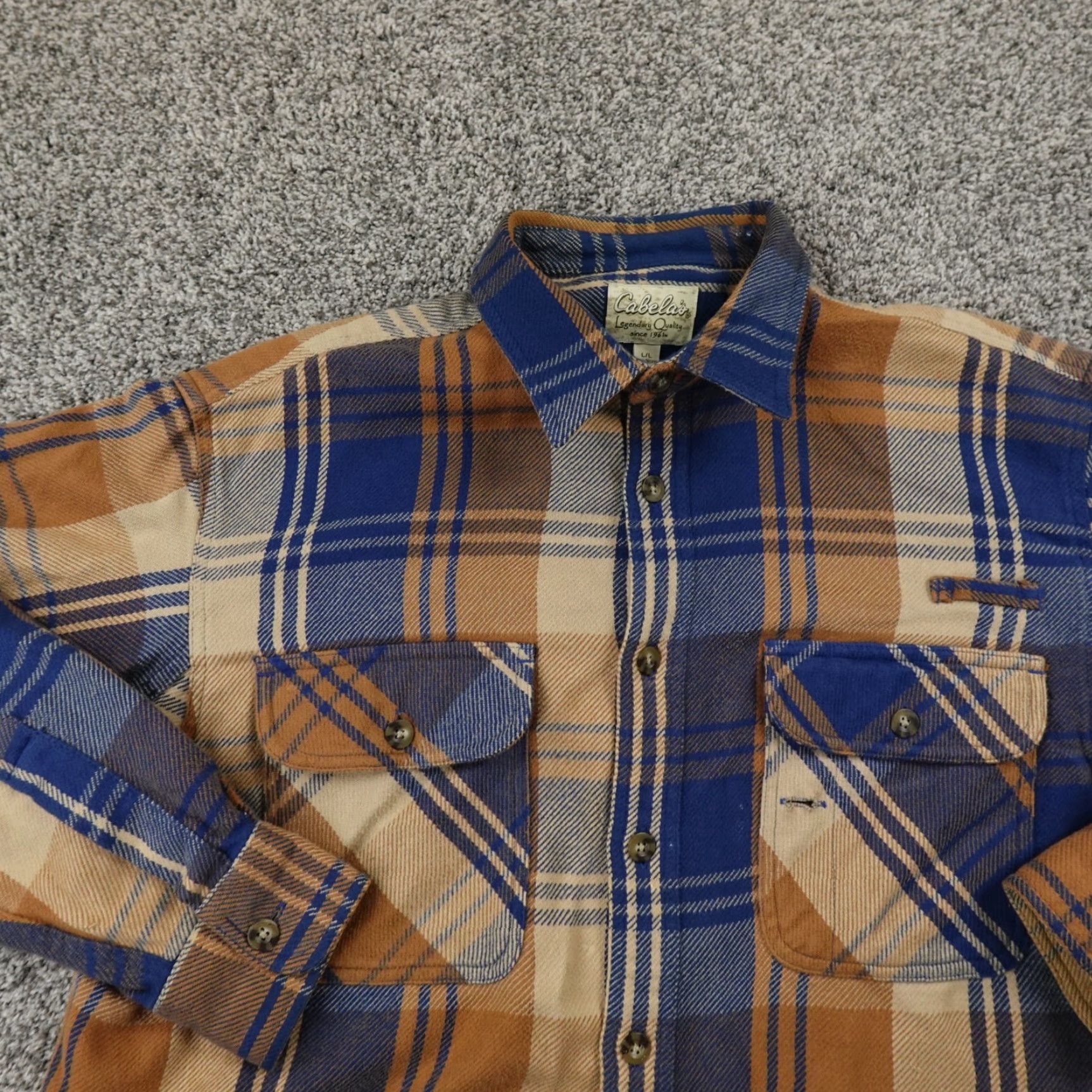 Vintage Cabela's Shirt Mens L Heavy Flannel Field Shacket Jacket Outdoor Hunting Size US L / EU 52-54 / 3 - 7 Thumbnail