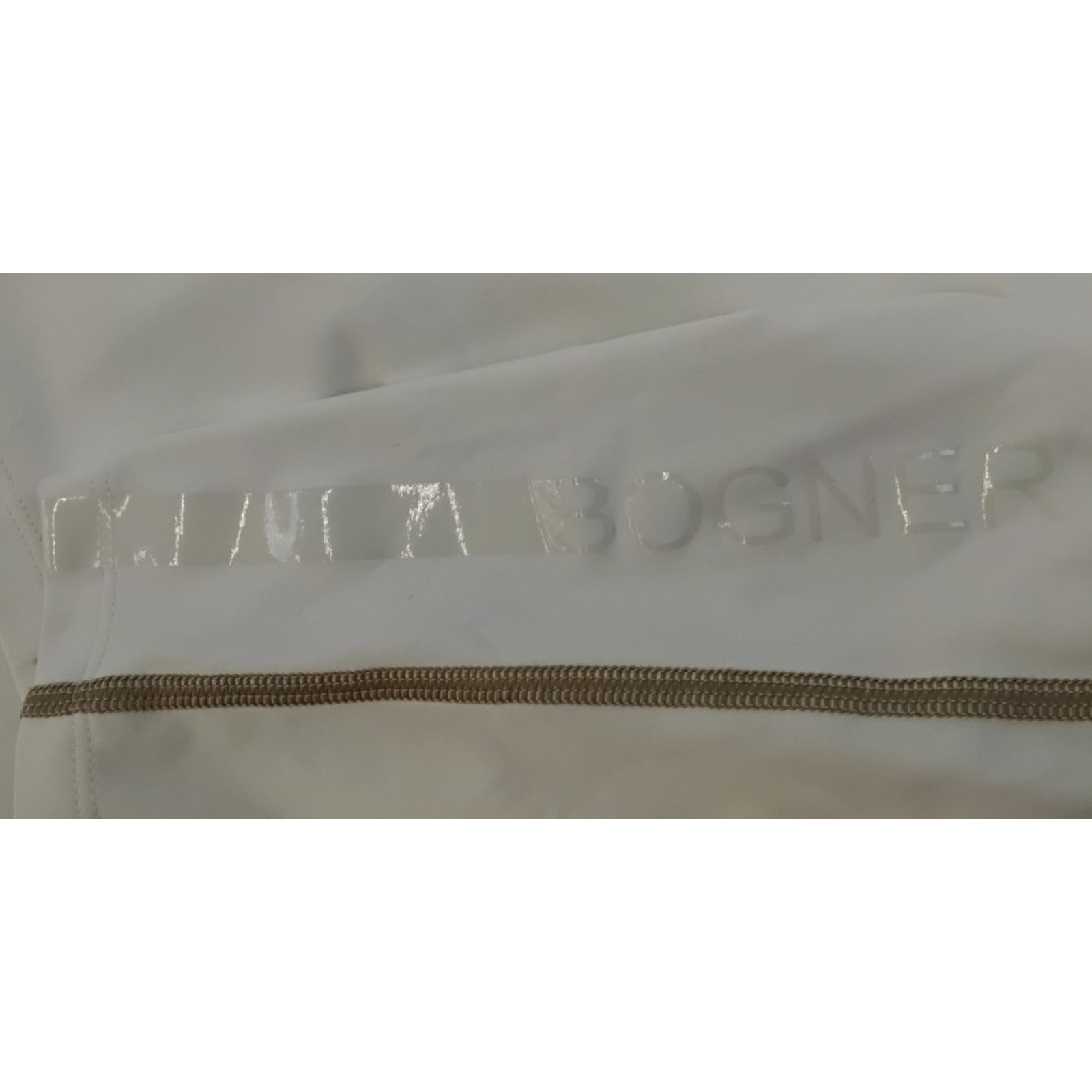 Bogner Bogner 1/4 Zip Base Layer Women's L White w/ Gold Stripe Size L / US 10 / IT 46 - 7 Thumbnail