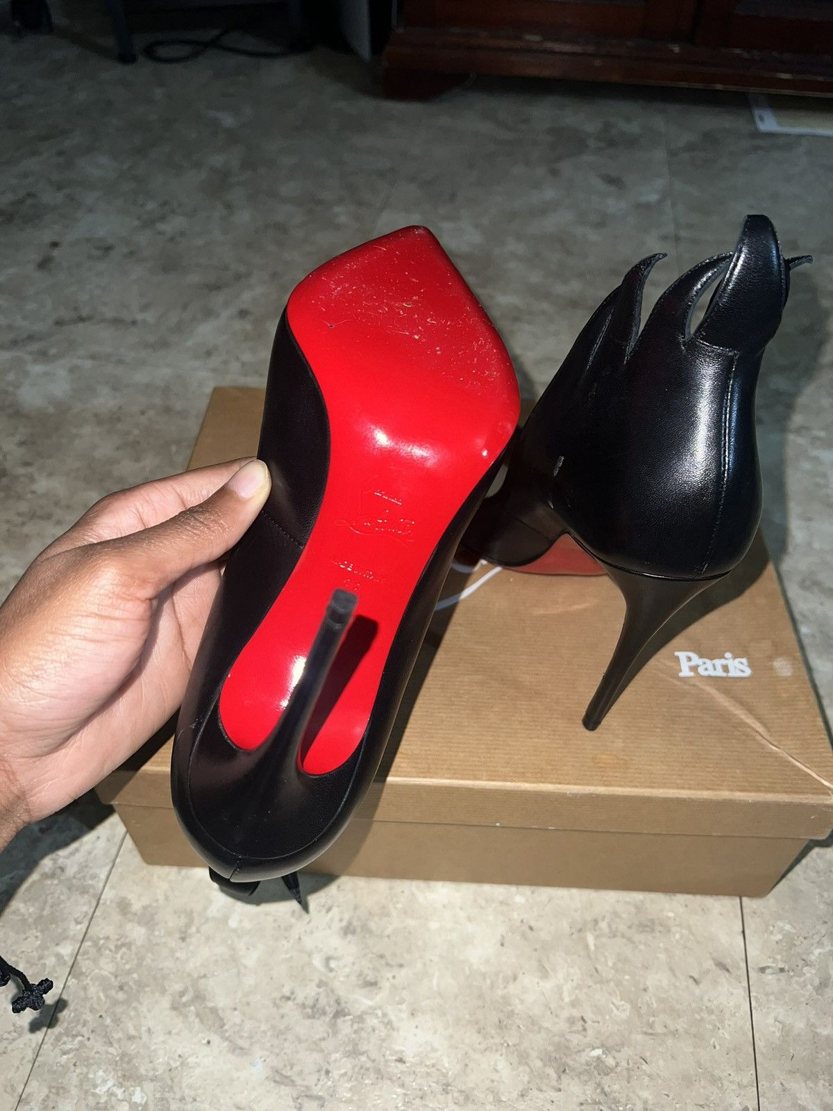 Christian Louboutin Christian Louboutin Shiny Nappa Victorina 100 Pumps Size US 8 / IT 38 - 4 Thumbnail