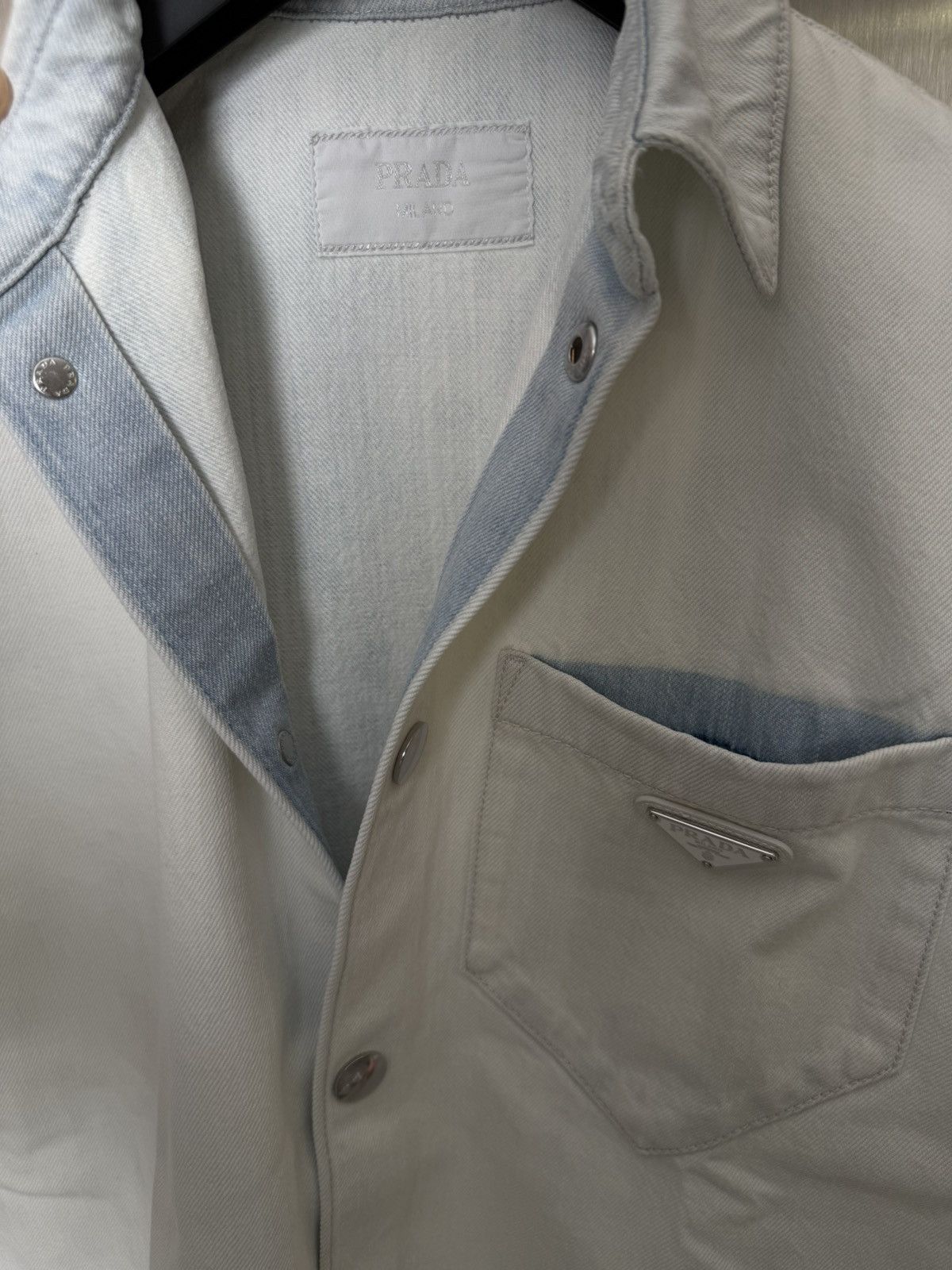 Prada Prada washed dyed denim shirt Size US XS / EU 42 / 0 - 4 Thumbnail
