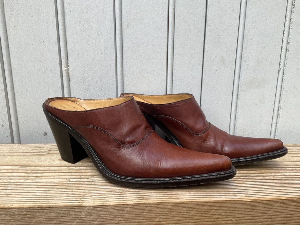 SARTORIO Sartore brown leather mule clogs Size US 6.5 / IT 36.5 - 2 Thumbnail