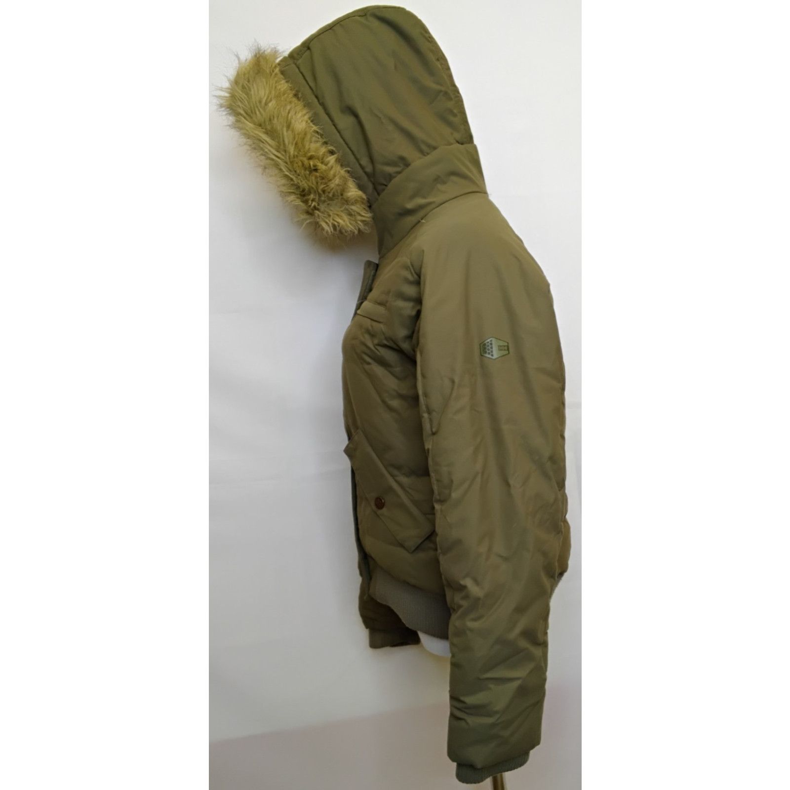 Helly Hansen Helly Hansen Down Jacket Women's M Army Green Fur Trim Hood Size M / US 6-8 / IT 42-44 - 4 Thumbnail