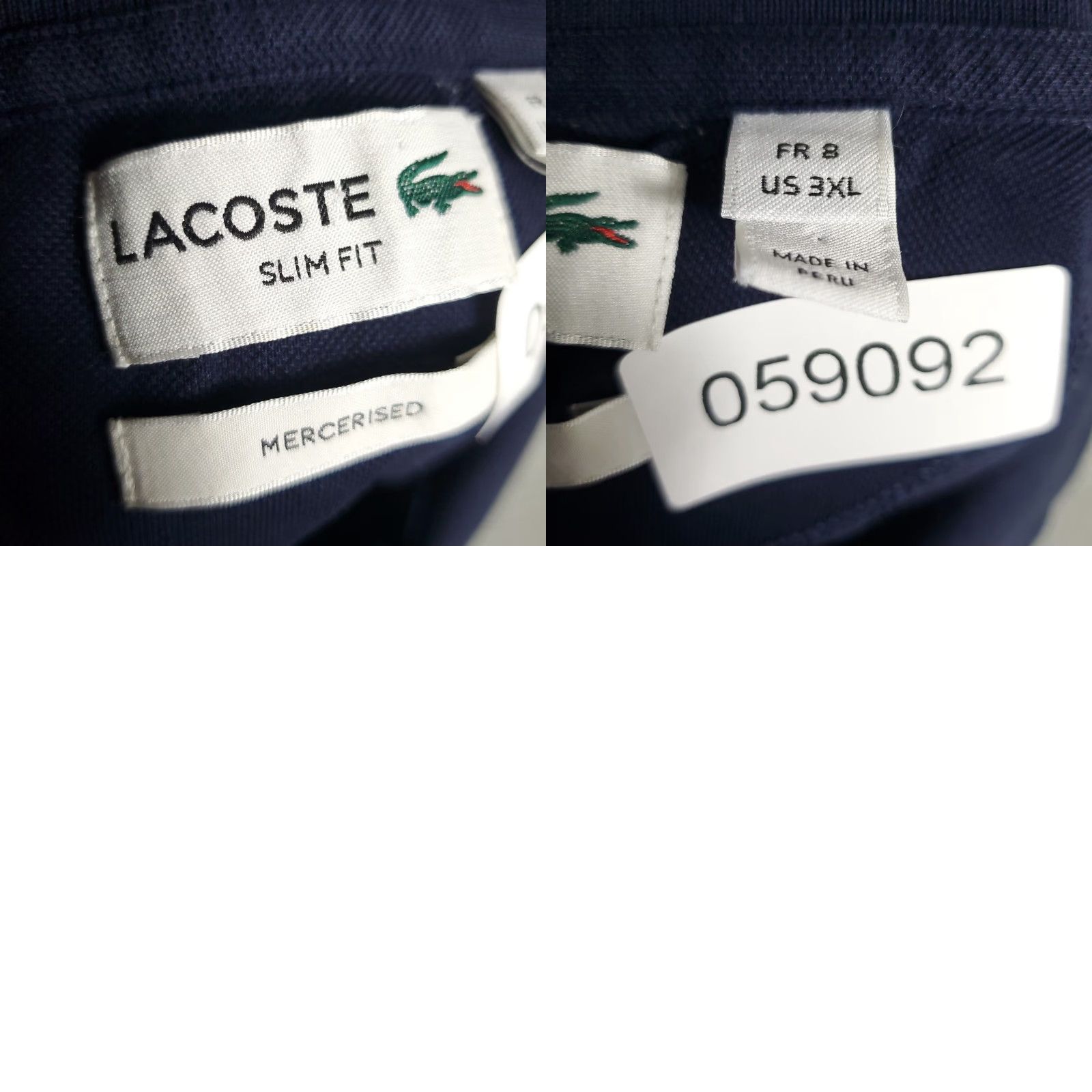 Lacoste LACOSTE Polo Shirt Mens 3XL Navy Blue Casual Short Sleeve Regular Fit Size US XXL / EU 58 / 5 - 8 Thumbnail
