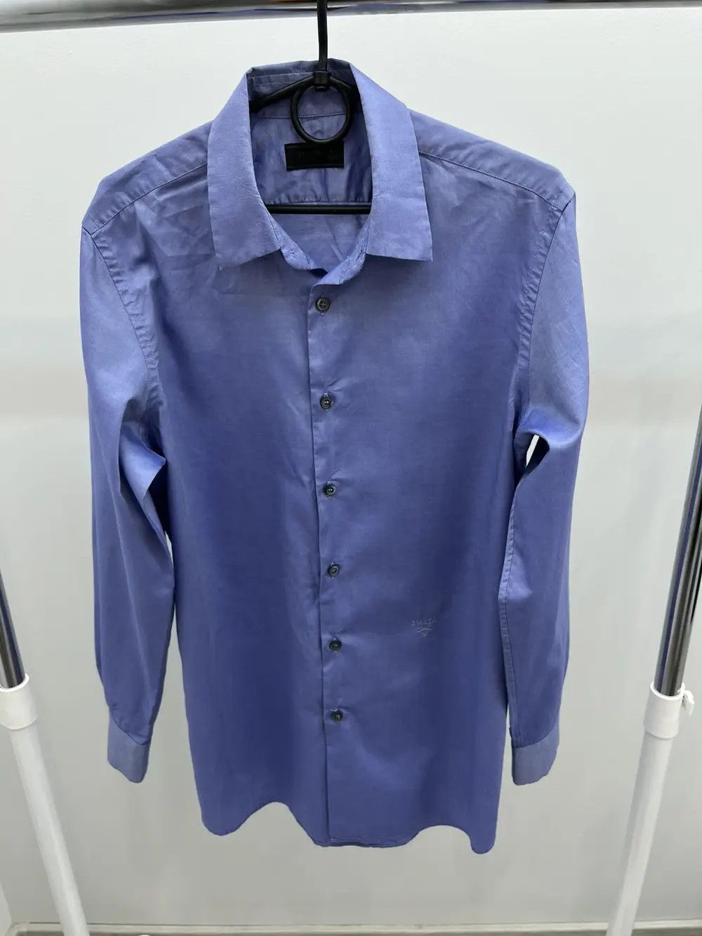 Prada Prada Logo Button Up Cotton Shirt Size US L / EU 52-54 / 3 - 1 Thumbnail