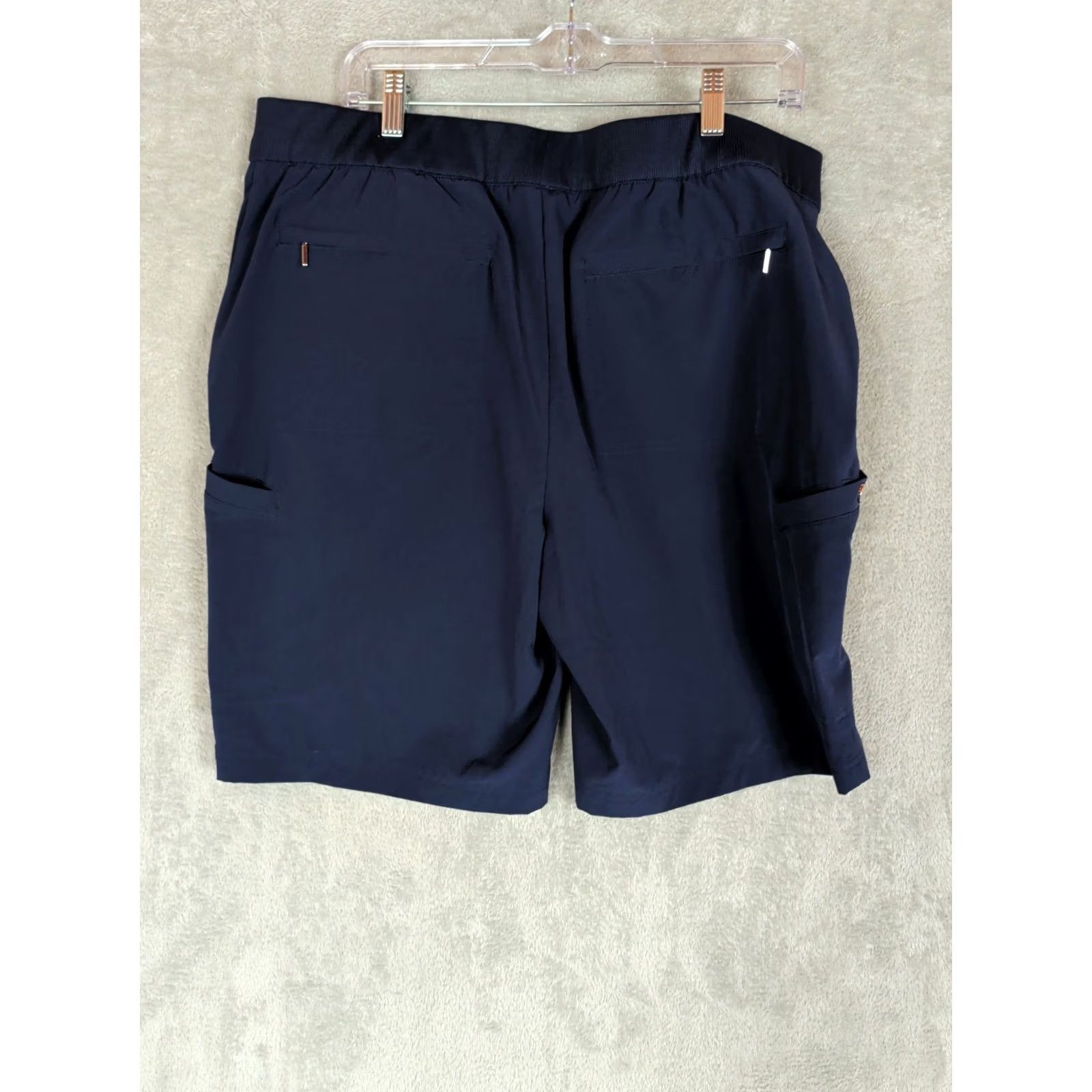 Vintage Chico's Womens Cargo Shorts Navy Blue Pull On Size 3/US 16 9.75 inseam Active Size 38" / US 16 / IT 52 - 4 Thumbnail