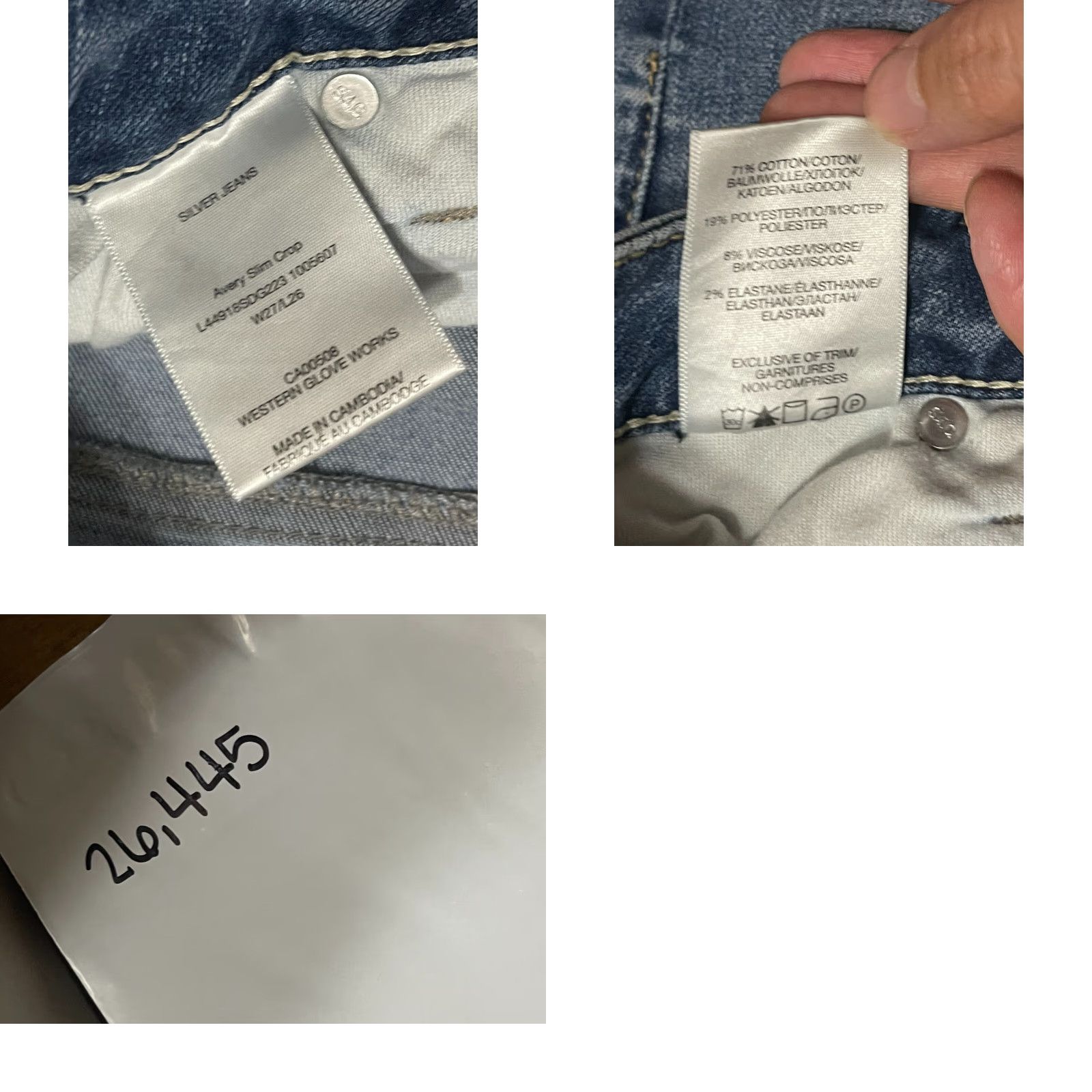Silver Jeans Co. Silver Jeans Women's Denim Avery Slim Crop Jeans 27/26 Blue Cropped Raw Hem Size 27" / US 4 / IT 40 - 8 Thumbnail