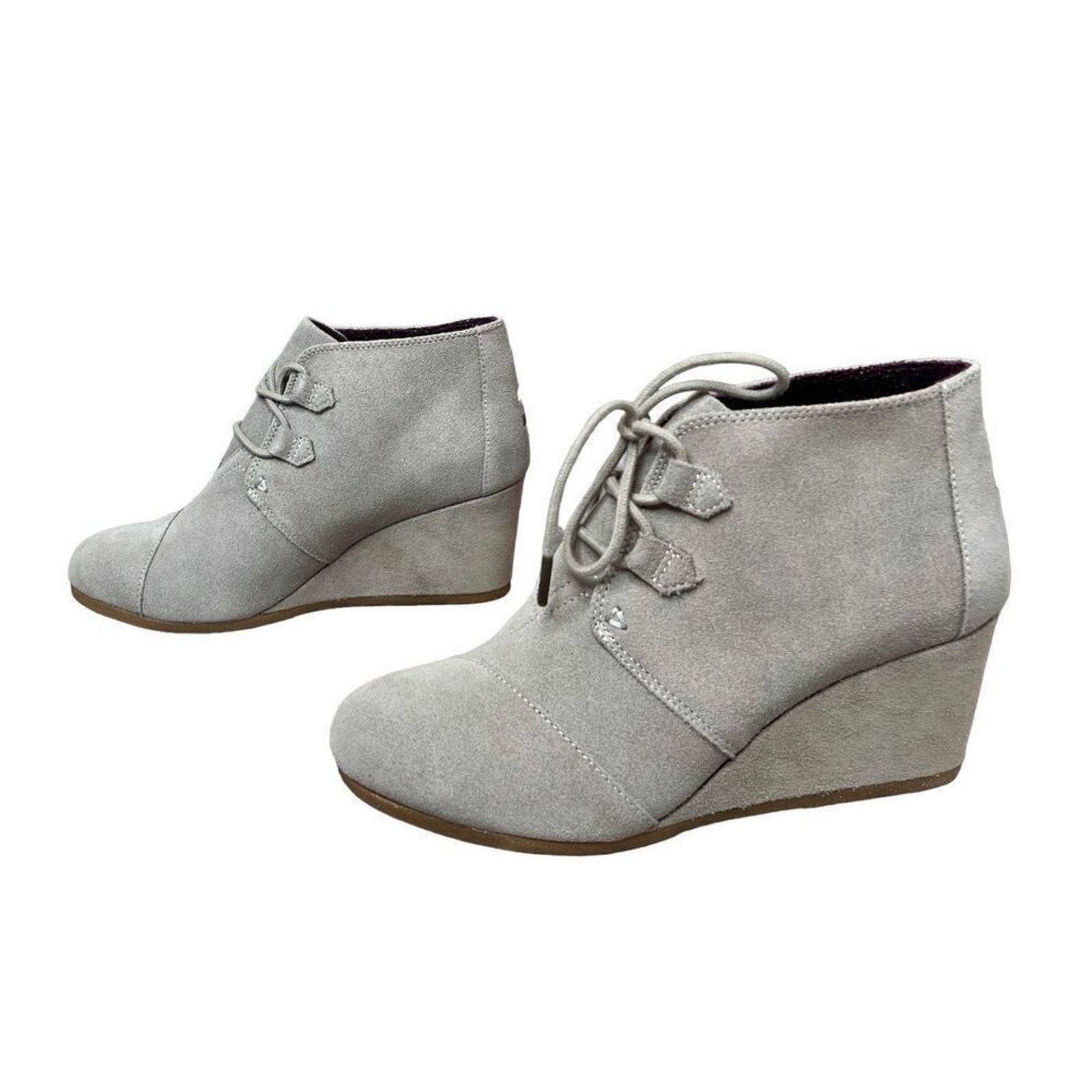 Toms TOMS Kala Wedge Bootie Desert Taupe Suede Tan Shoe 10 NWT Size US 10 / IT 40 - 5 Thumbnail