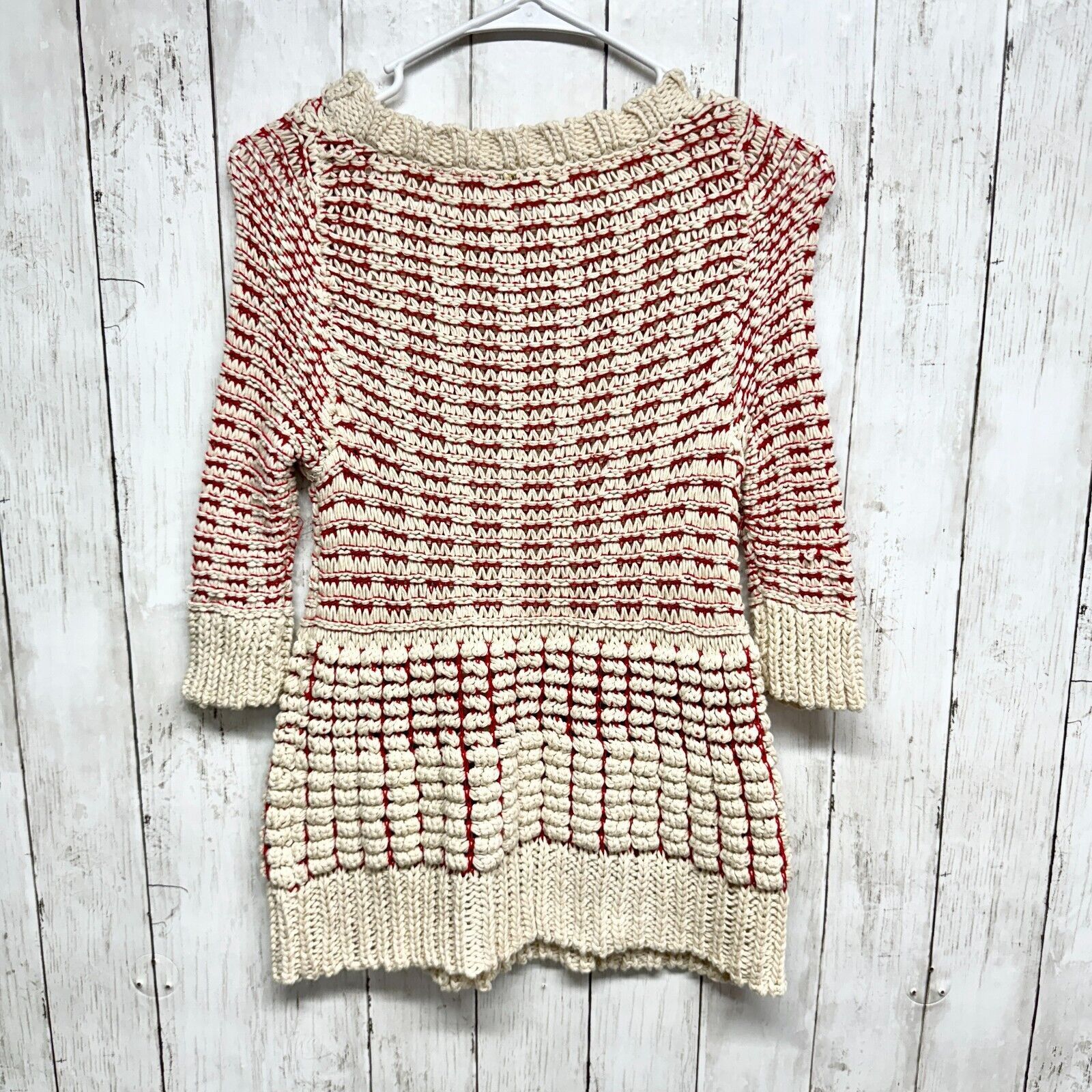Anthropologie Anthropologie Sweater S Fiets Voor Knit Red Hidden Glow Knit Size S / US 4 / IT 40 - 6 Thumbnail