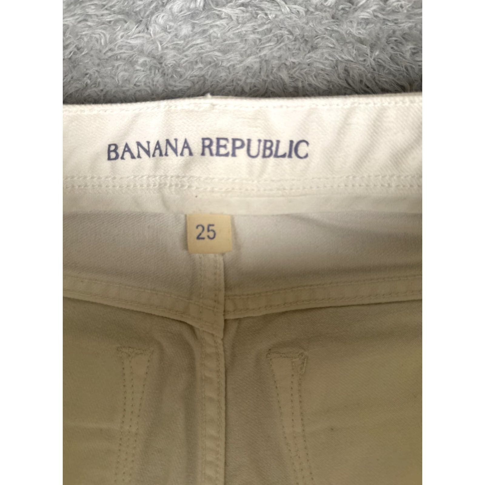 Banana Republic Banana Republic Jeans Womens 25 White Mid Rise Skinny Slim Stretch Denim 27x28 Size 42" / US 20 - 6 Thumbnail