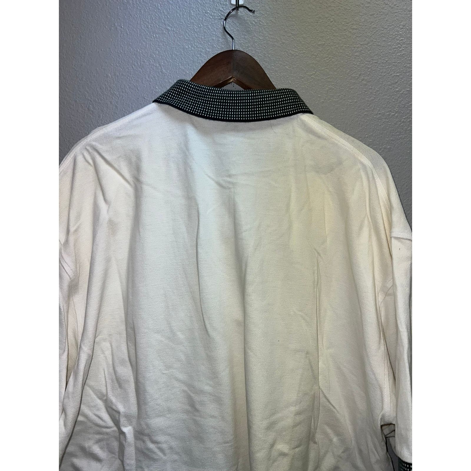 Antigua Vintage Antigua Polo Shirt White Green Checkered Sleeves 2X Size US XXL / EU 58 / 5 - 7 Thumbnail