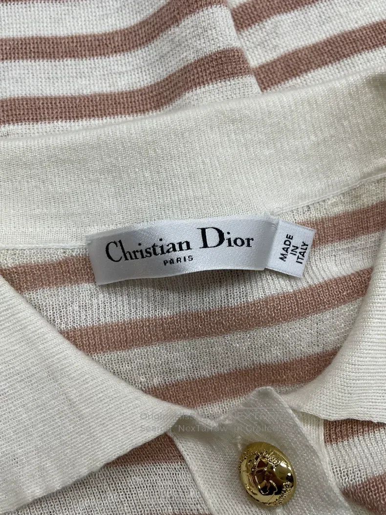 Dior Dior Pink lapel striped polo shirt Size XS / US 0-2 / IT 36-38 - 3 Thumbnail