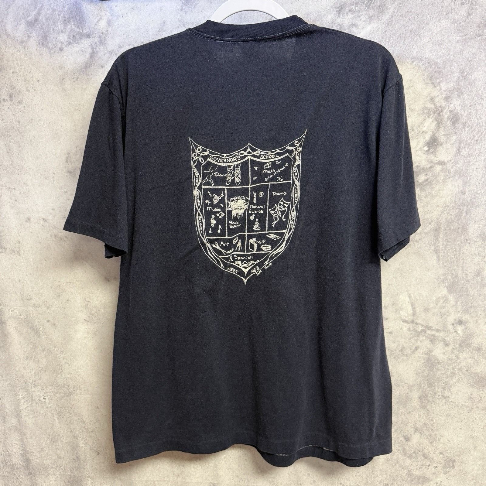 Vintage Vintage 80s Governor's School West T Shirt Mens XL Size US XL / EU 56 / 4 - 1 Thumbnail