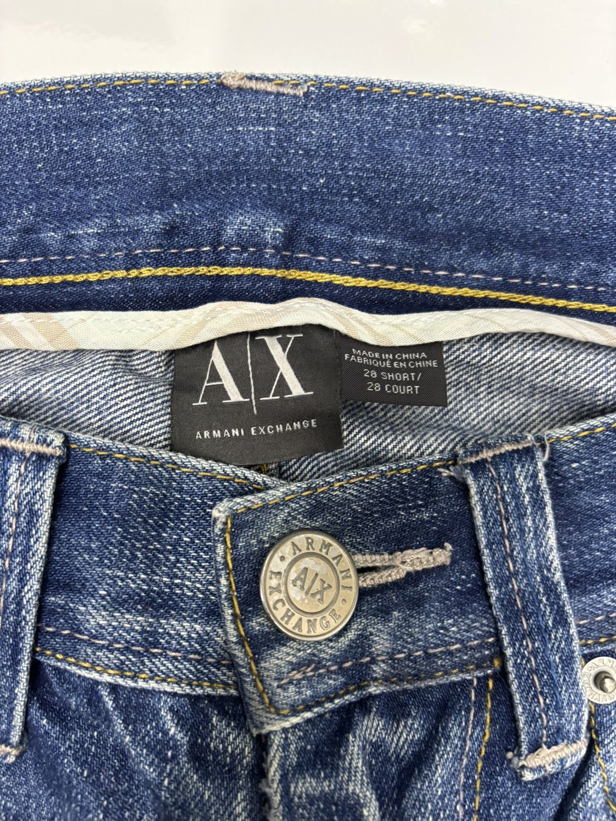 Armani Collezioni Armani Exchange Straight Leg Slim Fit Denim Jeans Size US 30 / EU 46 - 11 Thumbnail