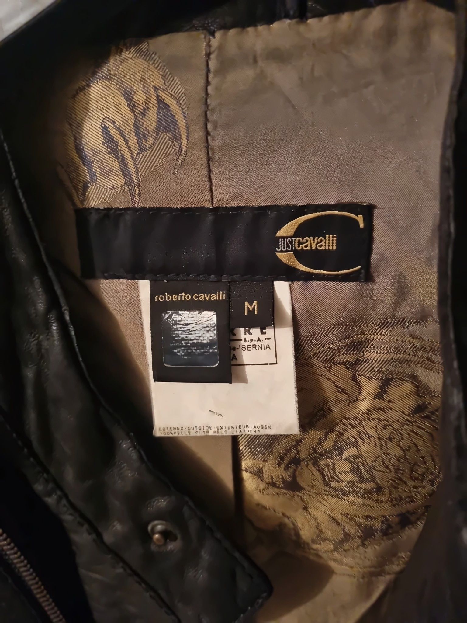 Roberto Cavalli LEATHER BIKER JACKET Size US M / EU 48-50 / 2 - 5 Thumbnail