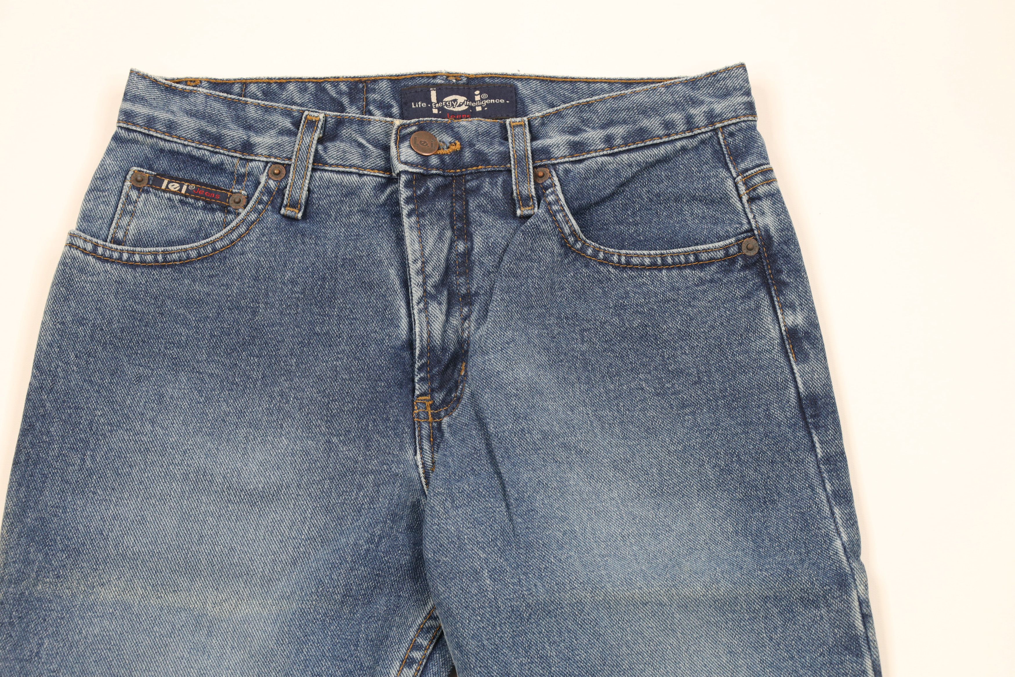 Vintage Vintage 90s Y2K Streetwear Flared Wide Leg Denim Jeans Blue Size 27" / US 4 / IT 40 - 2 Thumbnail