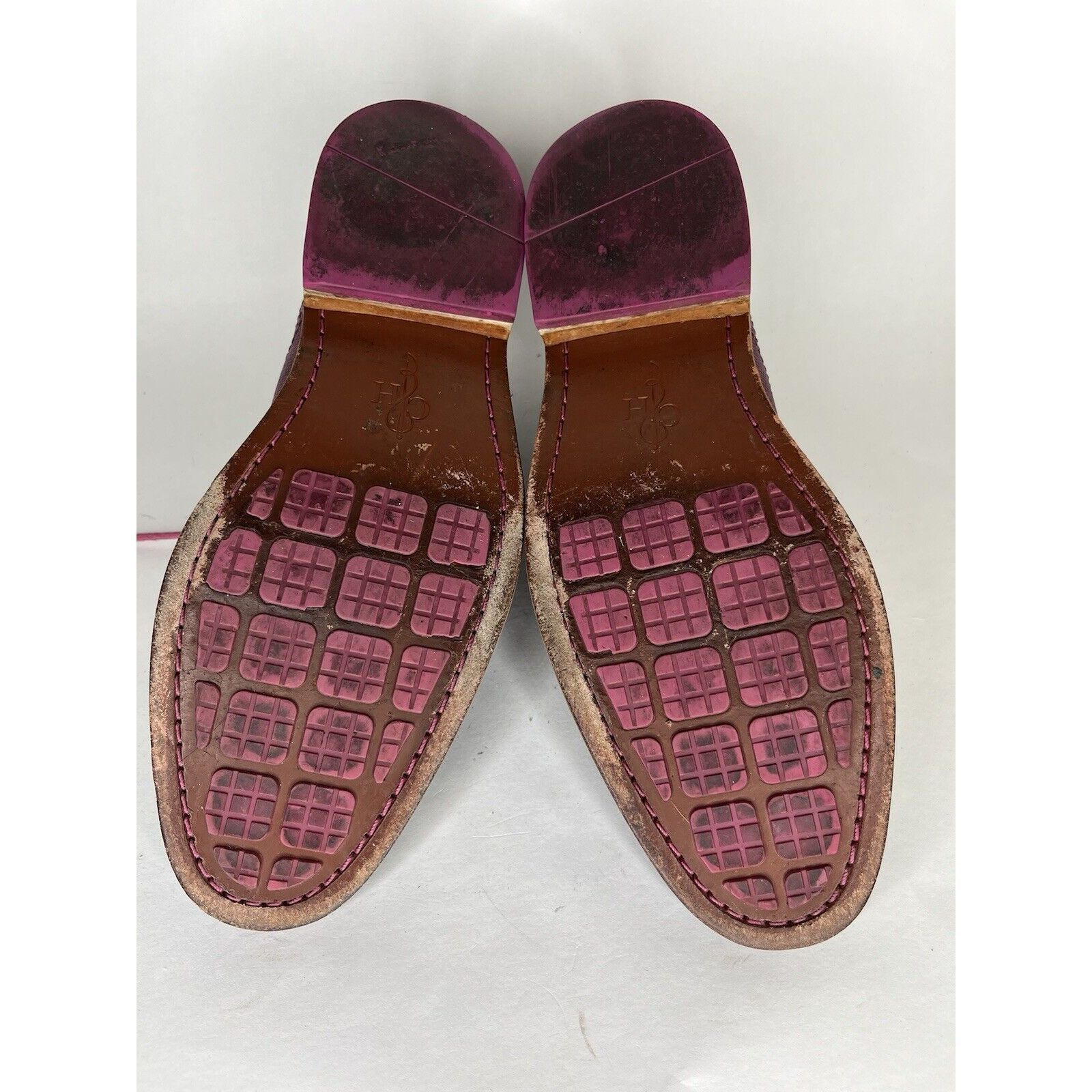 Cole Haan Cole Haan Gray Patent Leather Purple Pebbled Oxfords Shoes M Size US 9 / EU 42 - 5 Thumbnail