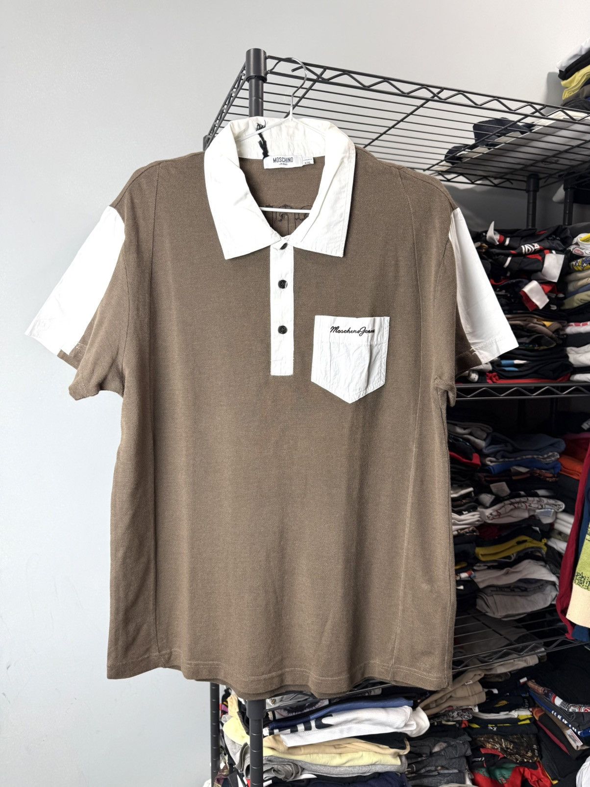 Moschino Moschino Jeans Designer Polo Shirt Size US XXL / EU 58 / 5 - 1 Thumbnail