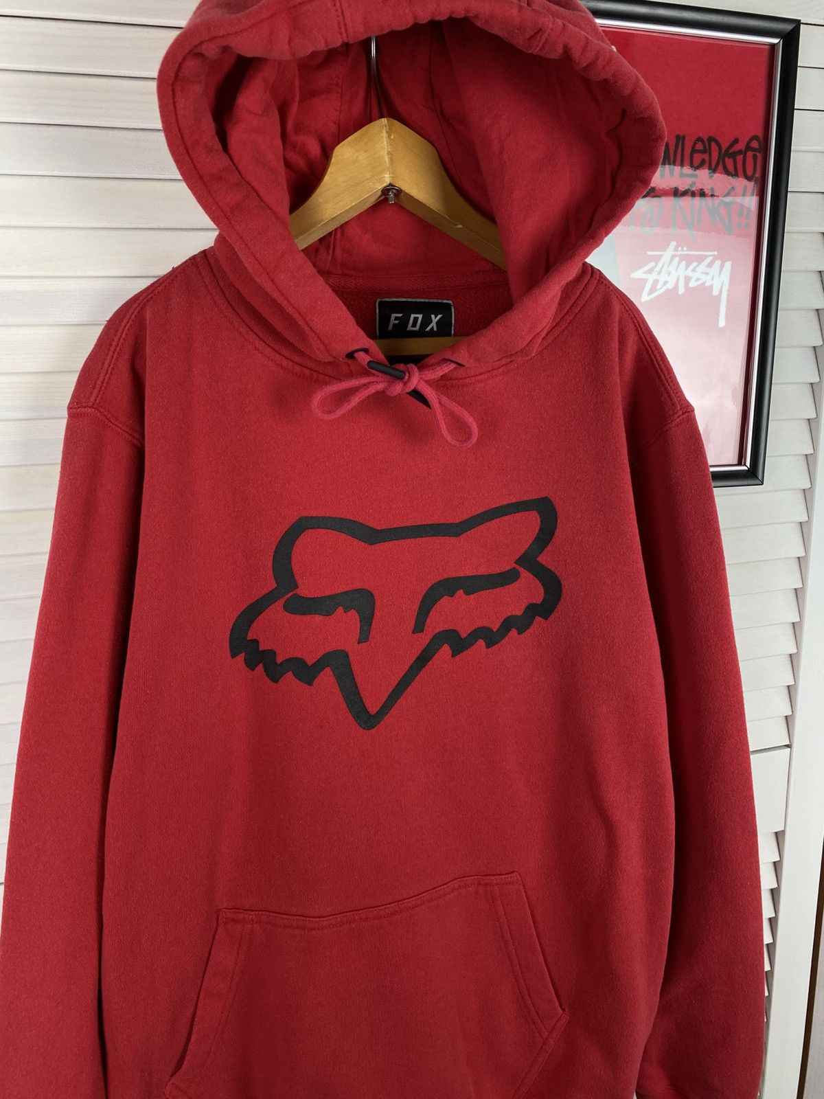 Fox Racing Vintage Hoodie Fox Racing Red Graphic Big Print F1 Formula Size US M / EU 48-50 / 2 - 3 Thumbnail