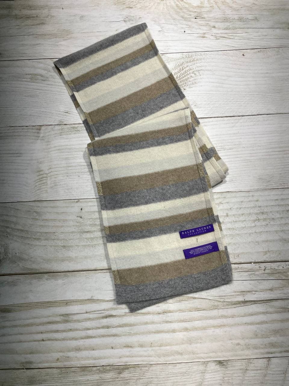 Ralph Lauren Ralph Lauren Collection Purple Lebel Cashmere Scarf Luxury Size ONE SIZE - 3 Thumbnail