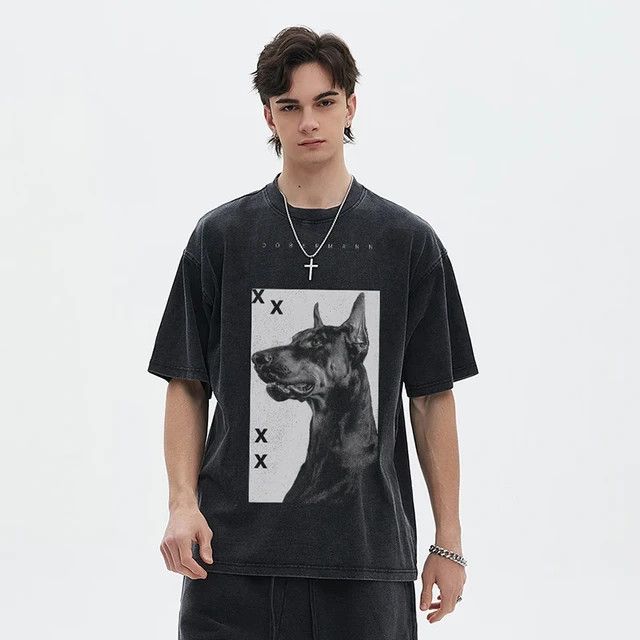 Japanese Brand Doberman Dog T-shirt Washed Size US L / EU 52-54 / 3 - 3 Thumbnail