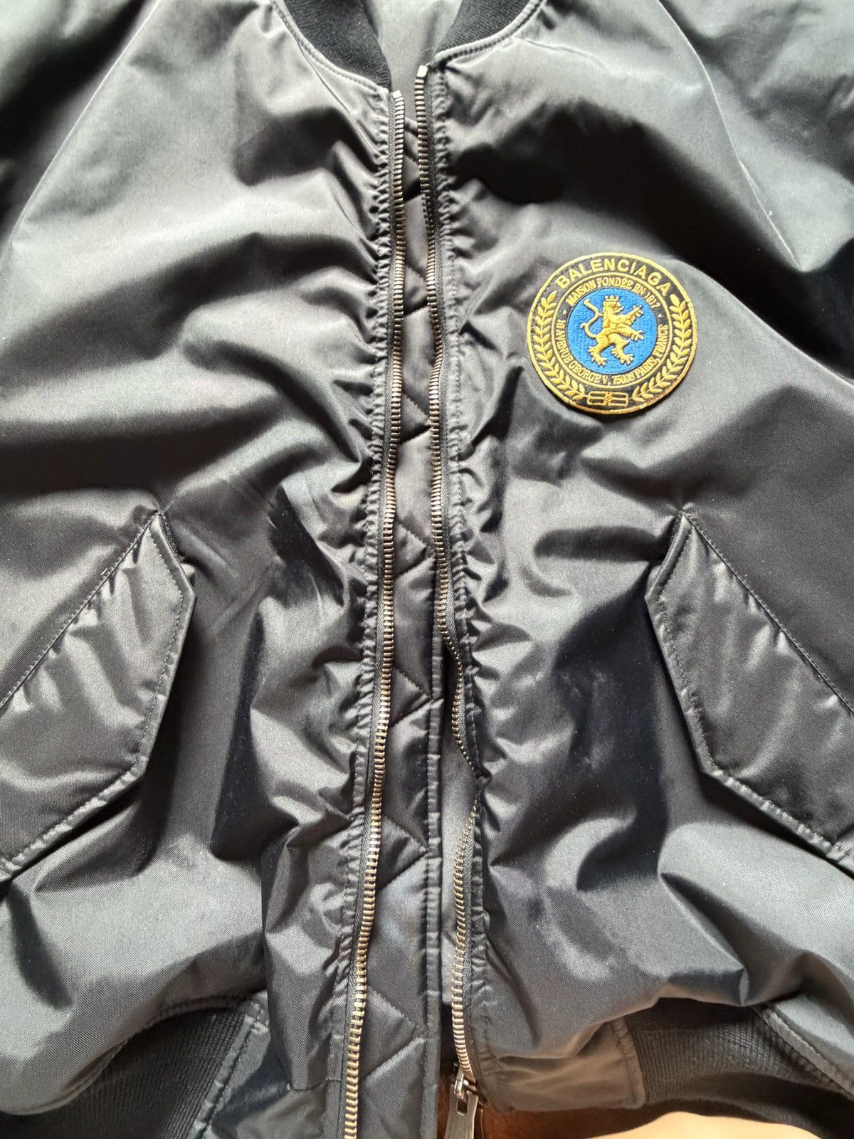 Balenciaga Lion patch uniform bomber jacket Size US XS / EU 42 / 0 - 2 Thumbnail