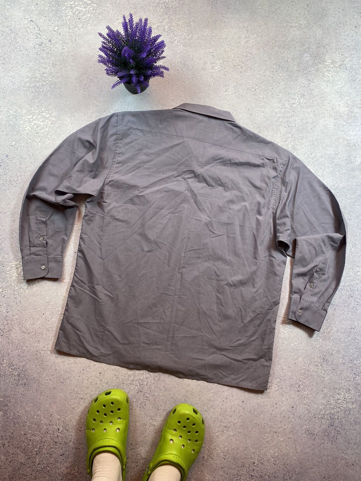 Givenchy Givenchy Gentleman Men’s Grey Shirt with Mini Logo Size US XL / EU 56 / 4 - 4 Thumbnail