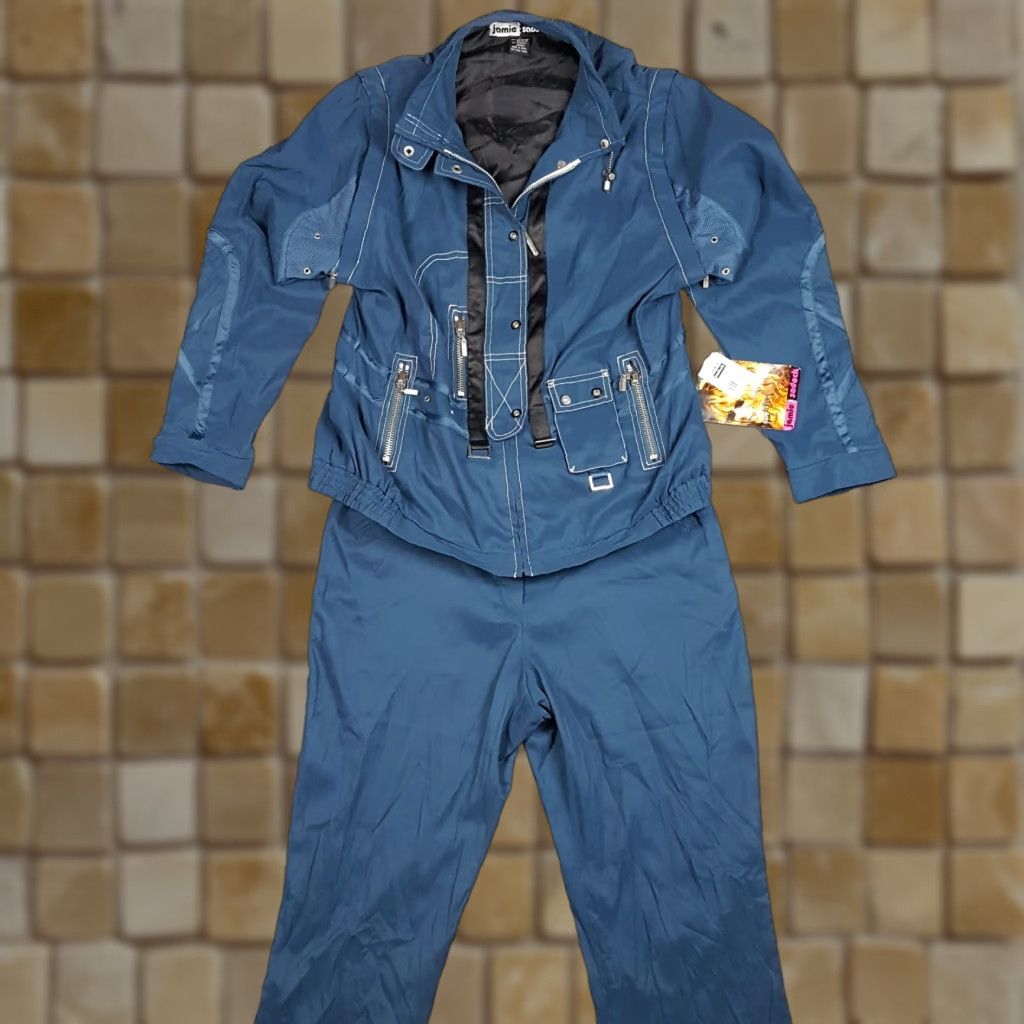 Vintage Y2K Tech Zipper Pocket Track Suit Women's Medium Retro 2 Piece Windbreaker Pants Size 32" / US 10 / IT 46 - 1 Thumbnail