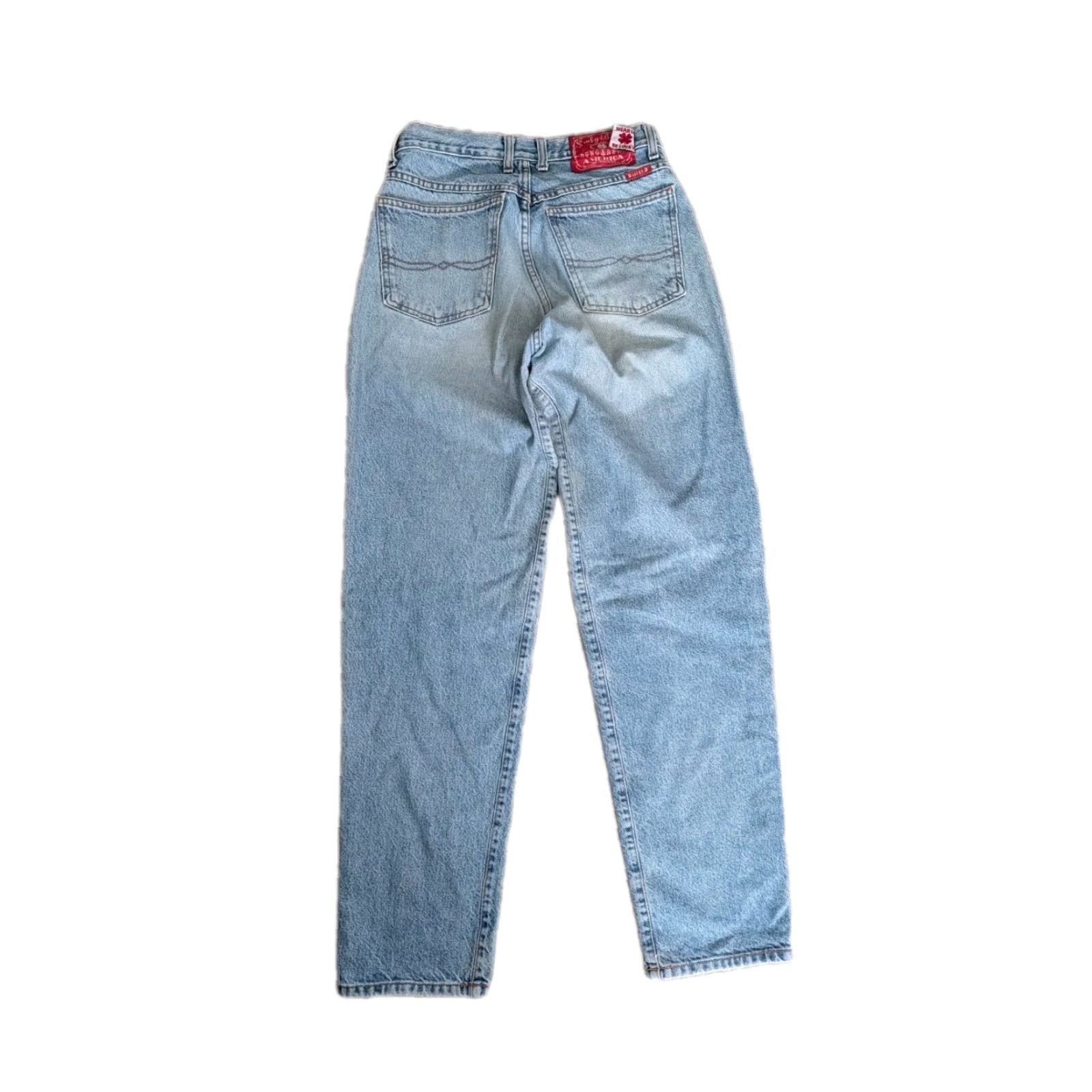 Lucky Brand VINTAGE Lucky Brand Dungarees Jeans Mens 31x34 USA Made 91 Light Wash Denim Relaxed Tapered 5-Pocket Size US 31 - 2 Thumbnail