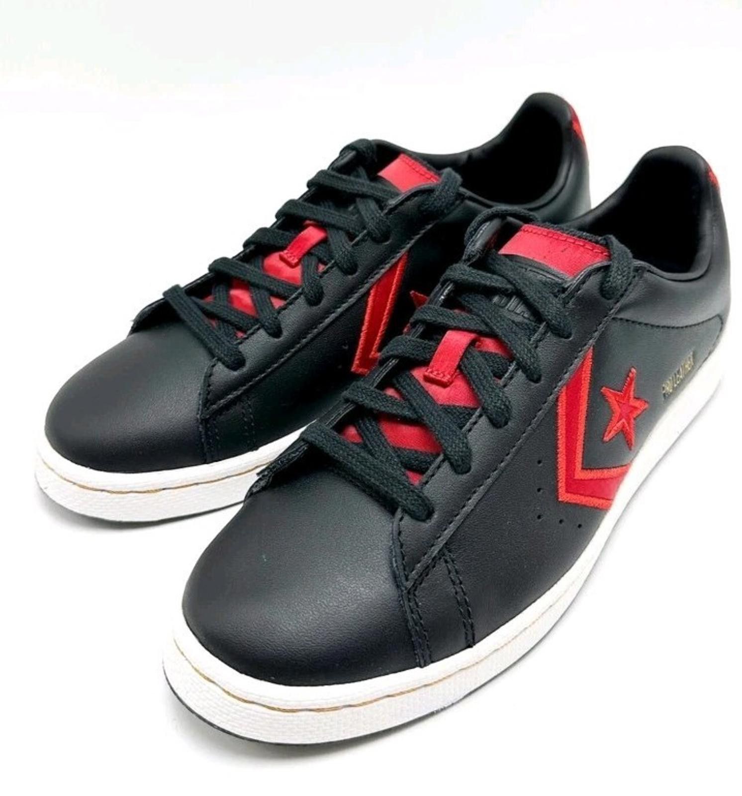 Converse Converse Pro Leather Low Top Black Red Sneakers sz 6 Men 4.5 Size US 6 / IT 36 - 1 Thumbnail