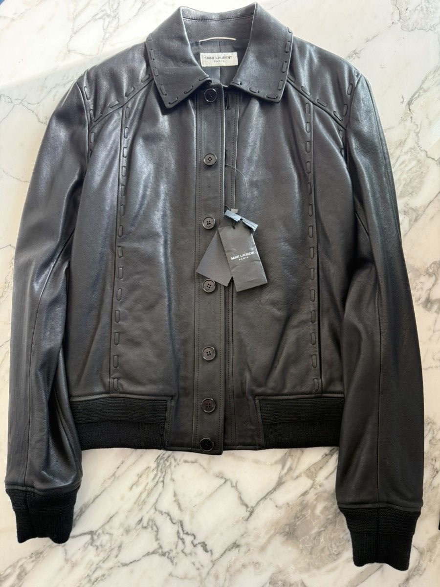Saint Laurent Paris Saint Laurent SS18 Woven Leather Jacket Size US S / EU 44-46 / 1 - 2 Thumbnail