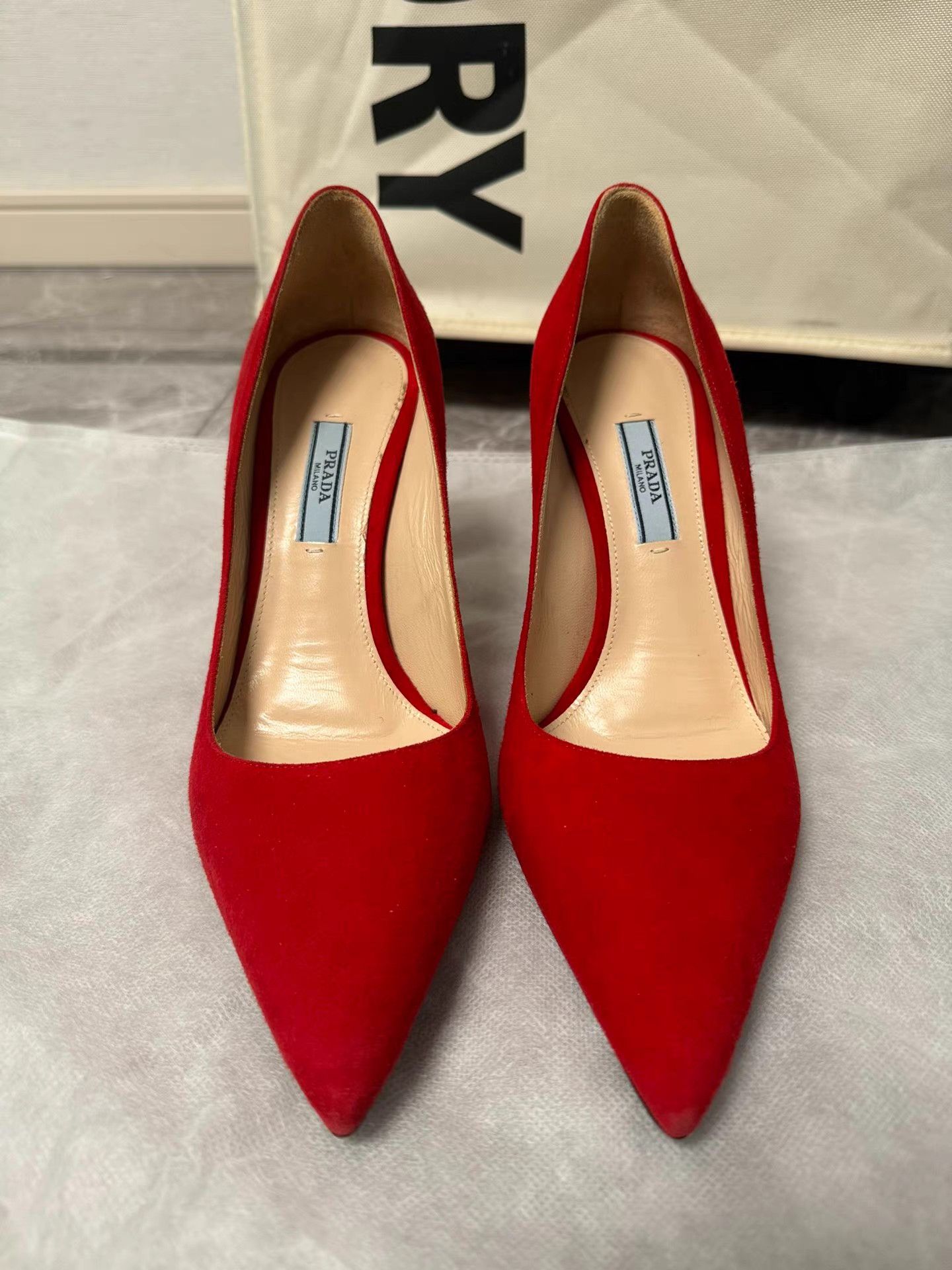 Prada Prada Red Heels K6 Size US 7.5 / IT 37.5 - 8 Thumbnail