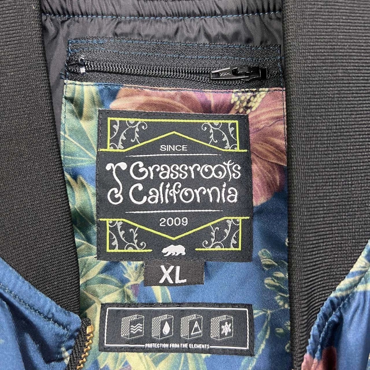 Grassroots California Greg Lutzka Bomber Jacket Men XL Floral Full Zip Long Sleeve Size US XL / EU 56 / 4 - 5 Thumbnail
