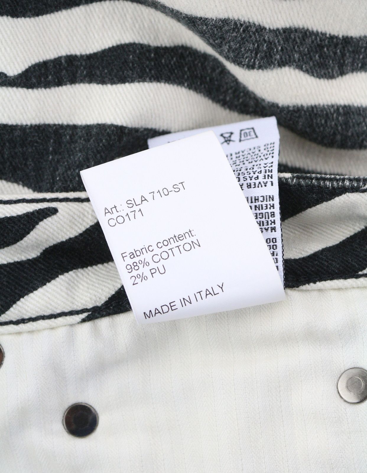 R13 KICK FIT 27 Zebra Print Ankle Cropped Flared Jeans 85835 Size 27" / US 4 / IT 40 - 11 Thumbnail