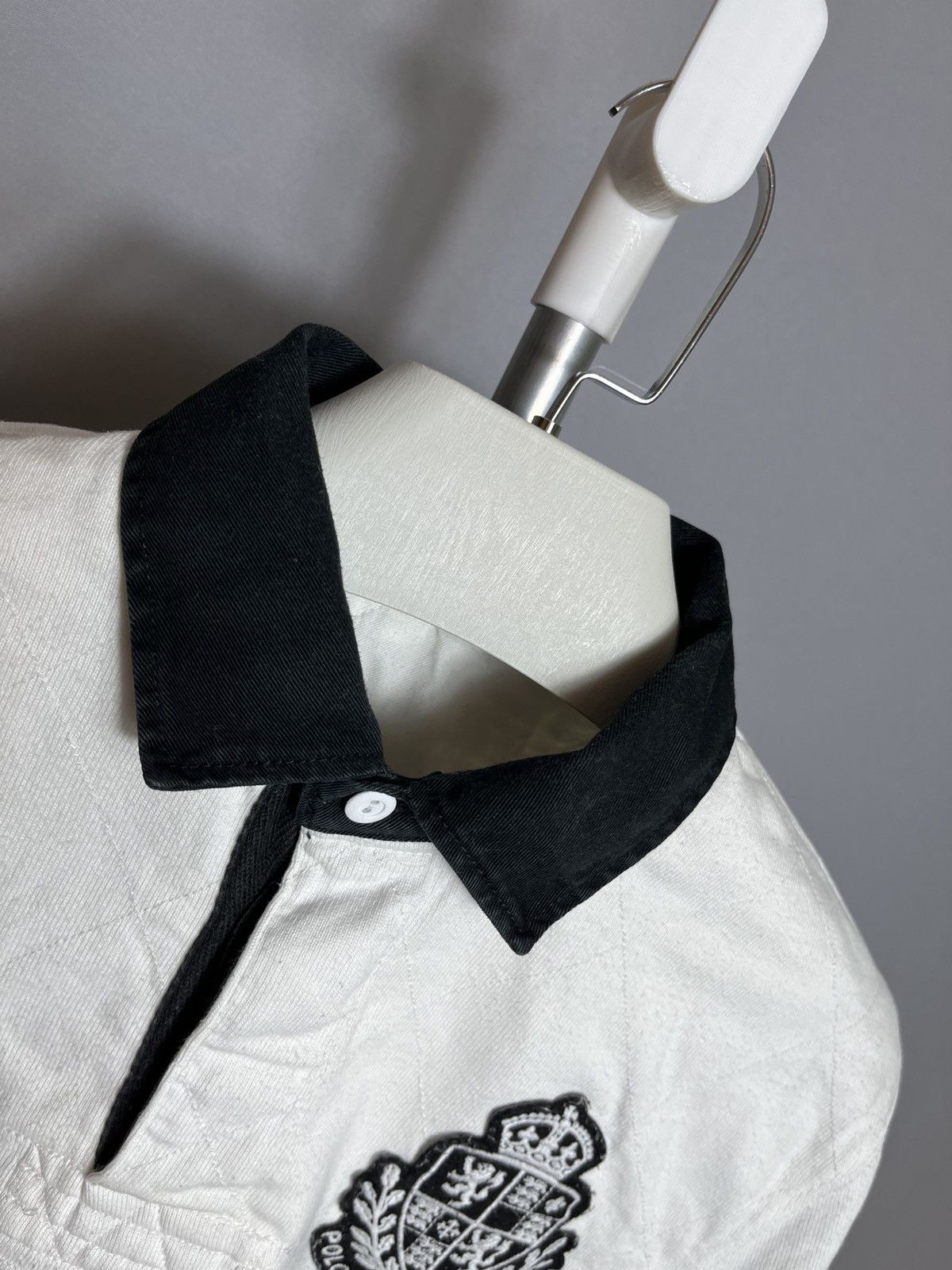 Vintage 90s Polo Ralph Lauren Rugby Long White Mens Cotton Size US S / EU 44-46 / 1 - 5 Thumbnail