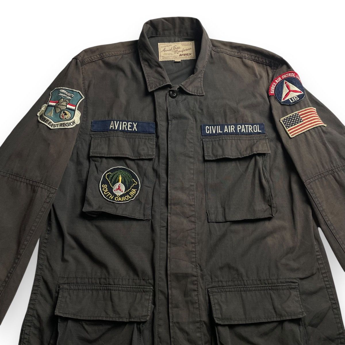 Avirex AVIREX MILITARY PATCHES HIDDEN BUTTON UP WORKSHIRT Size US L / EU 52-54 / 3 - 6 Thumbnail