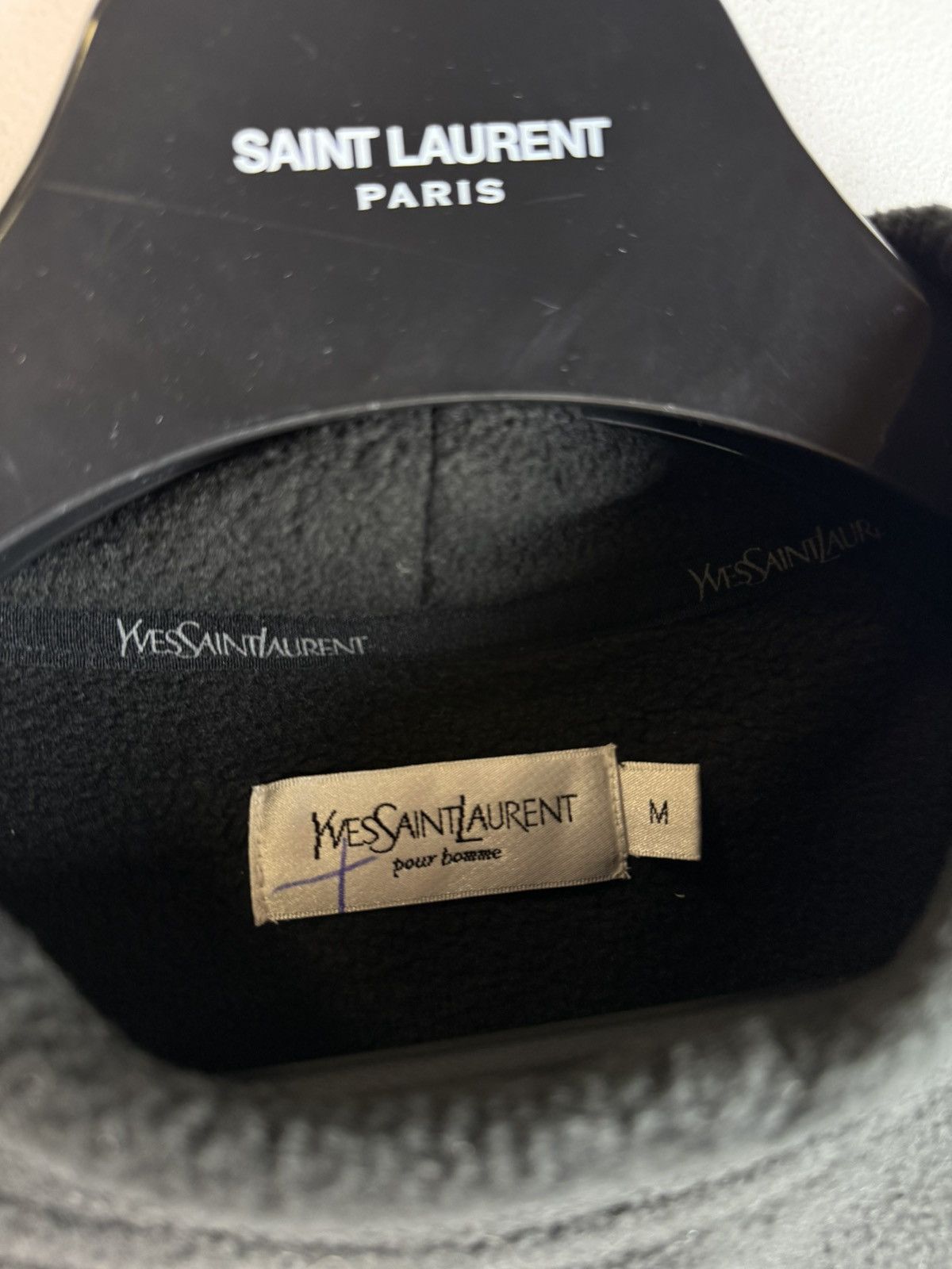 Yves Saint Laurent Fleece YSL Sweatshirt Black Turtleneck Soft Vintage Sweater Size US M / EU 48-50 / 2 - 4 Thumbnail
