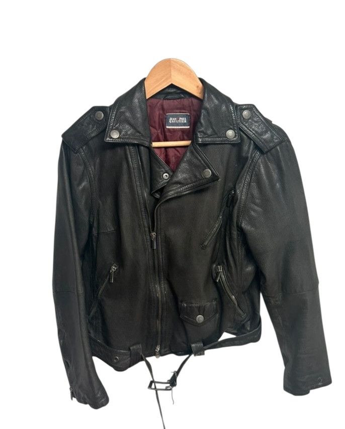 Jean Paul Gaultier × Leather Jean Paul Gaultier Jacket Leather Biker Crop Coat EX0083 Size XL / US 12-14 / IT 48-50 - 1 Thumbnail