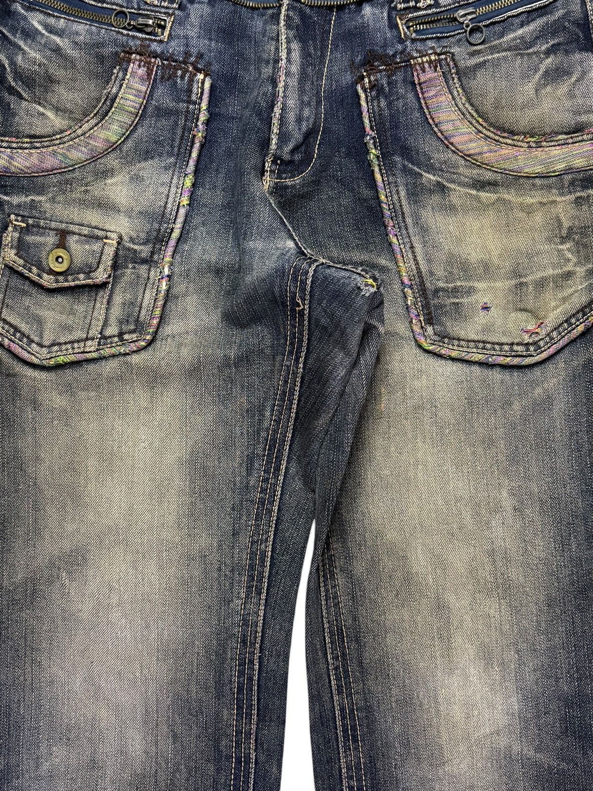 Japanese Brand Vintage Japanese Brand Mud Wash Distressed Baggy Jeans Size US 33 - 5 Thumbnail