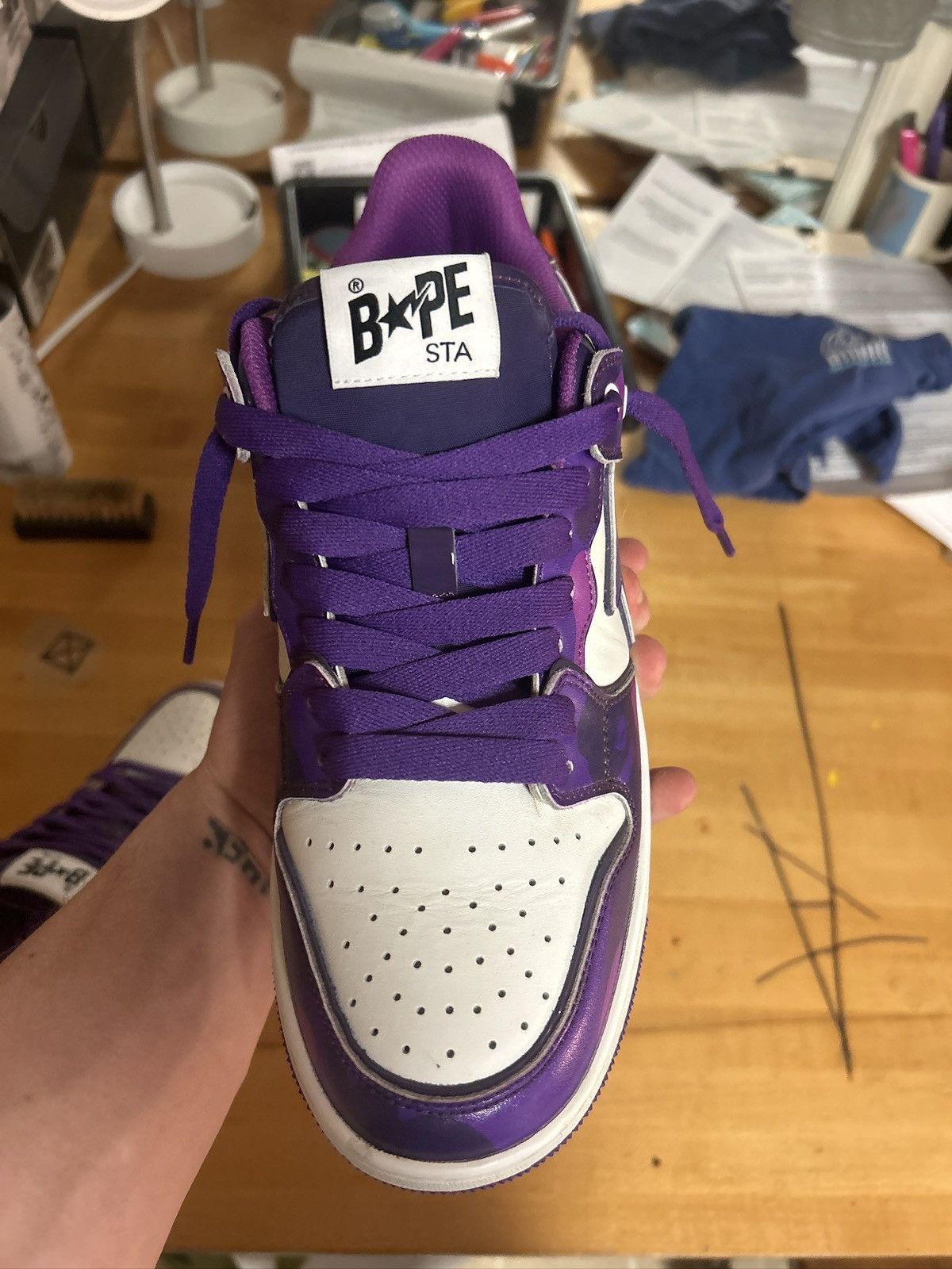 Bape Bape sk8 sta purple Size US 9.5 / EU 42-43 - 4 Thumbnail
