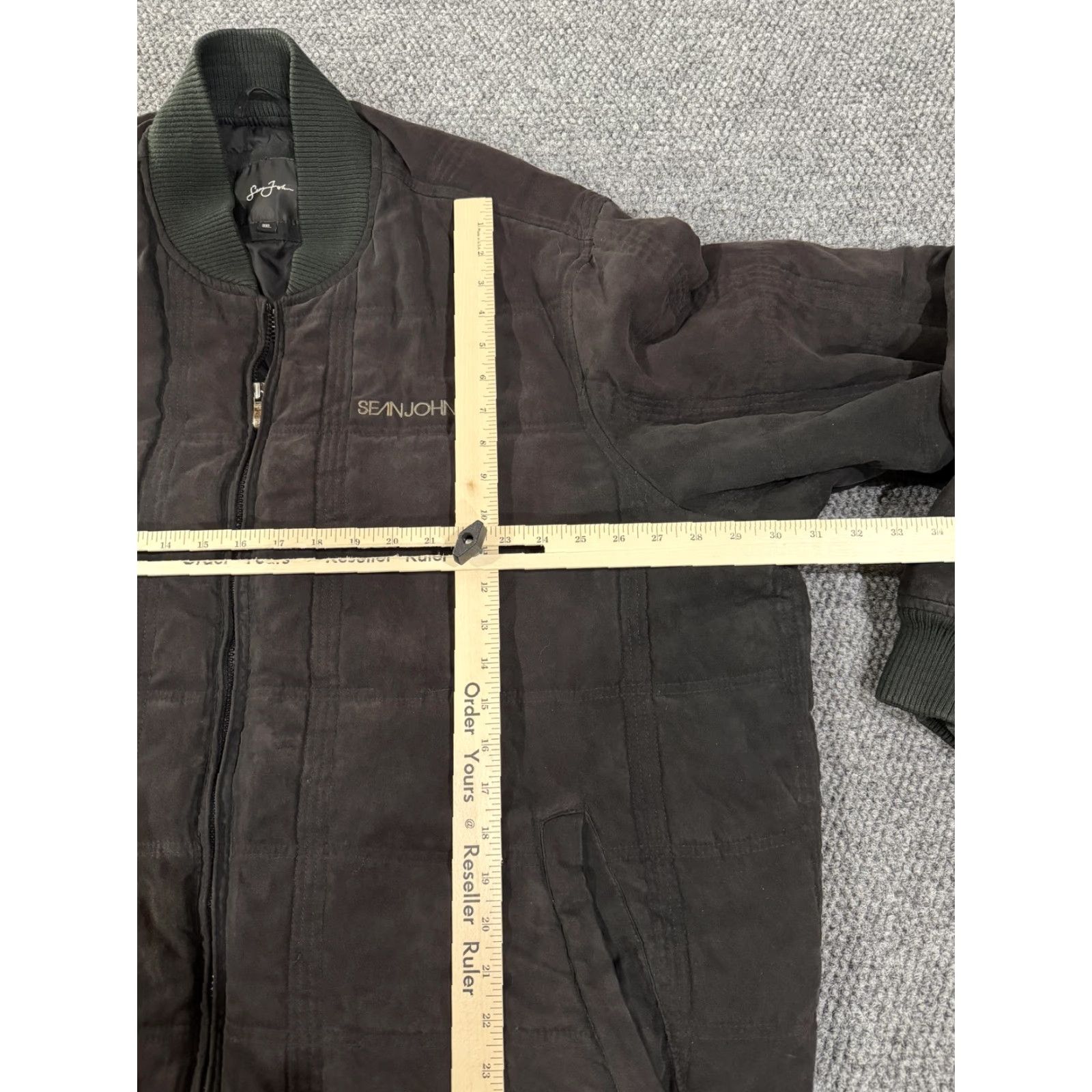 Sean John Sean John Jacket Mens 3XL Brown Microfiber Quilted Bomber Full Zip Lined Warm Size US XXL / EU 58 / 5 - 5 Thumbnail